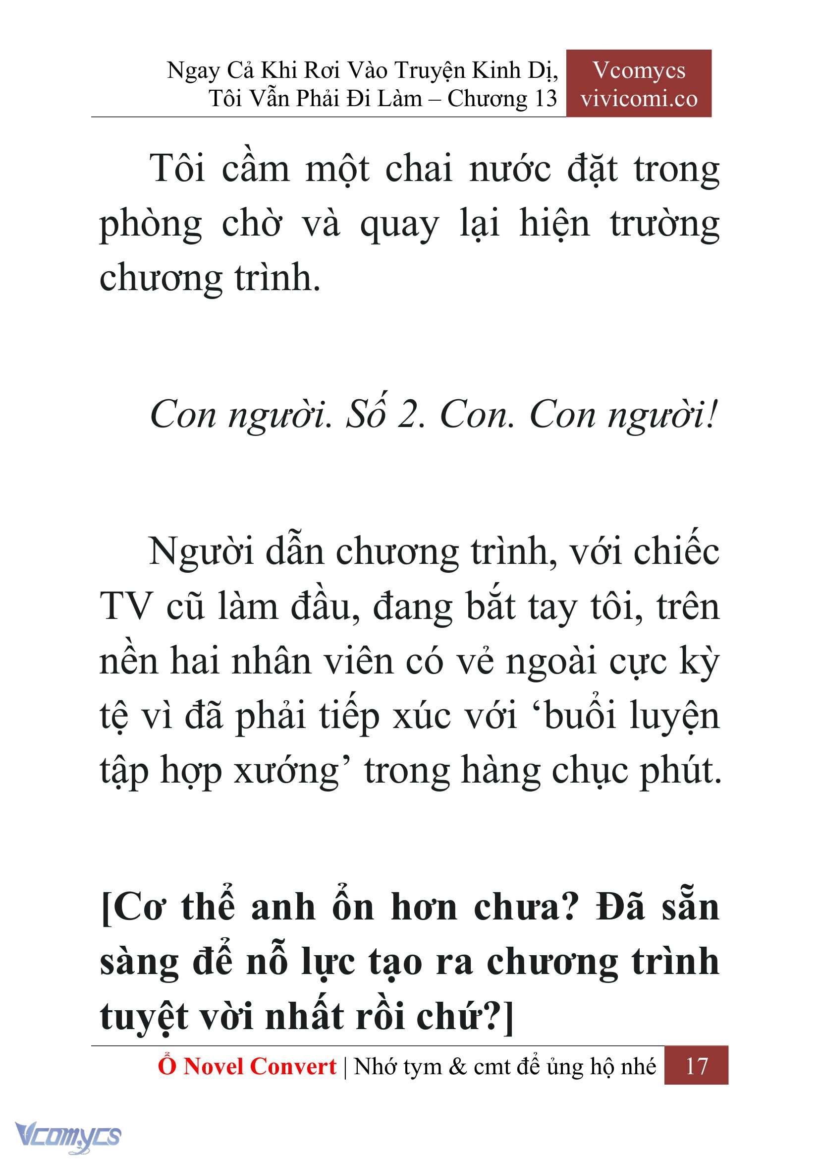 [Novel] Ngay Cả Khi Rơi Vào Truyện Kinh Dị, Tôi Vẫn Phải Đi Làm Chap 13 - Trang 2