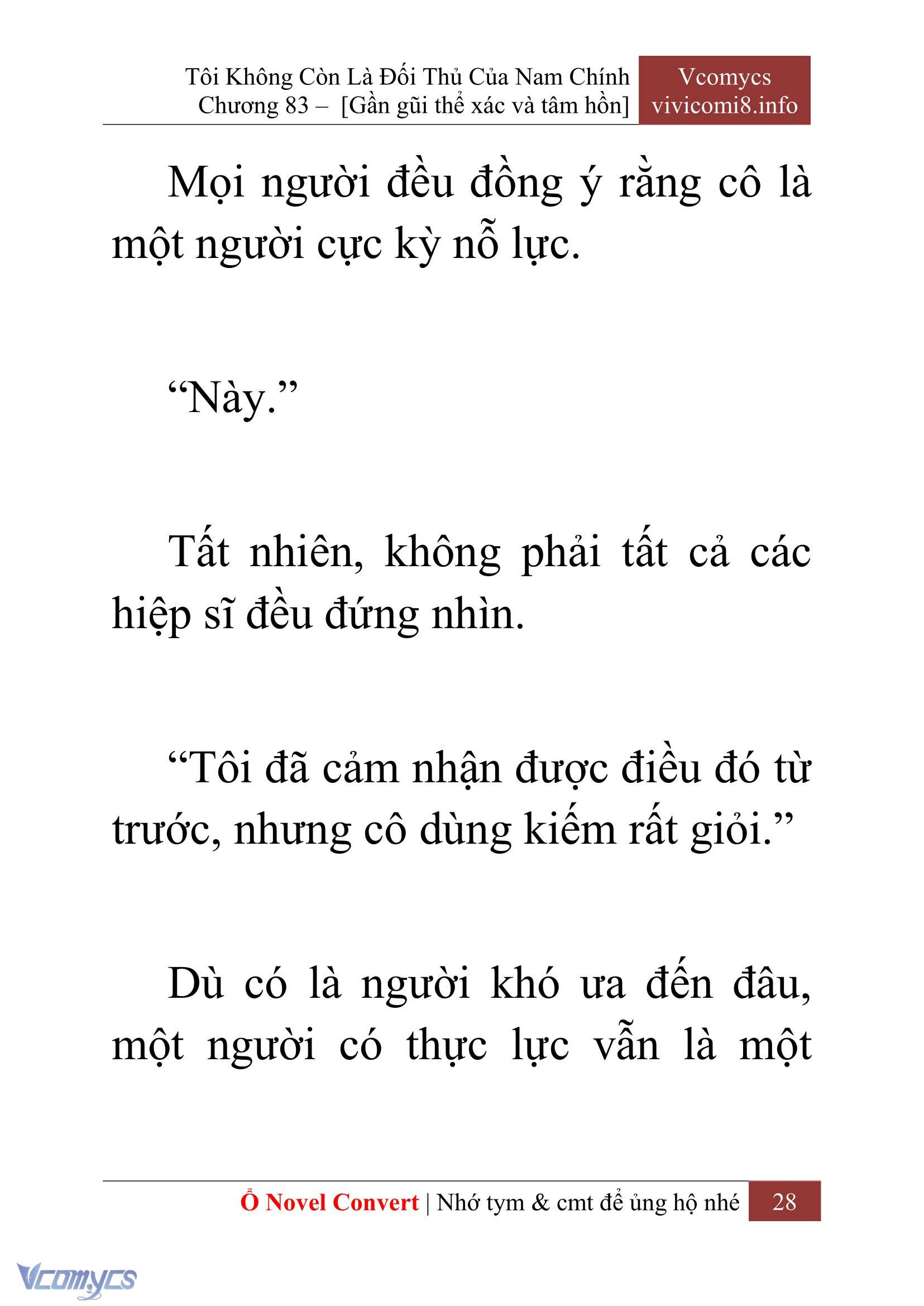 [Novel] Tôi Không Còn Là Đối Thủ Của Nam Chính Chap 83 - Trang 2