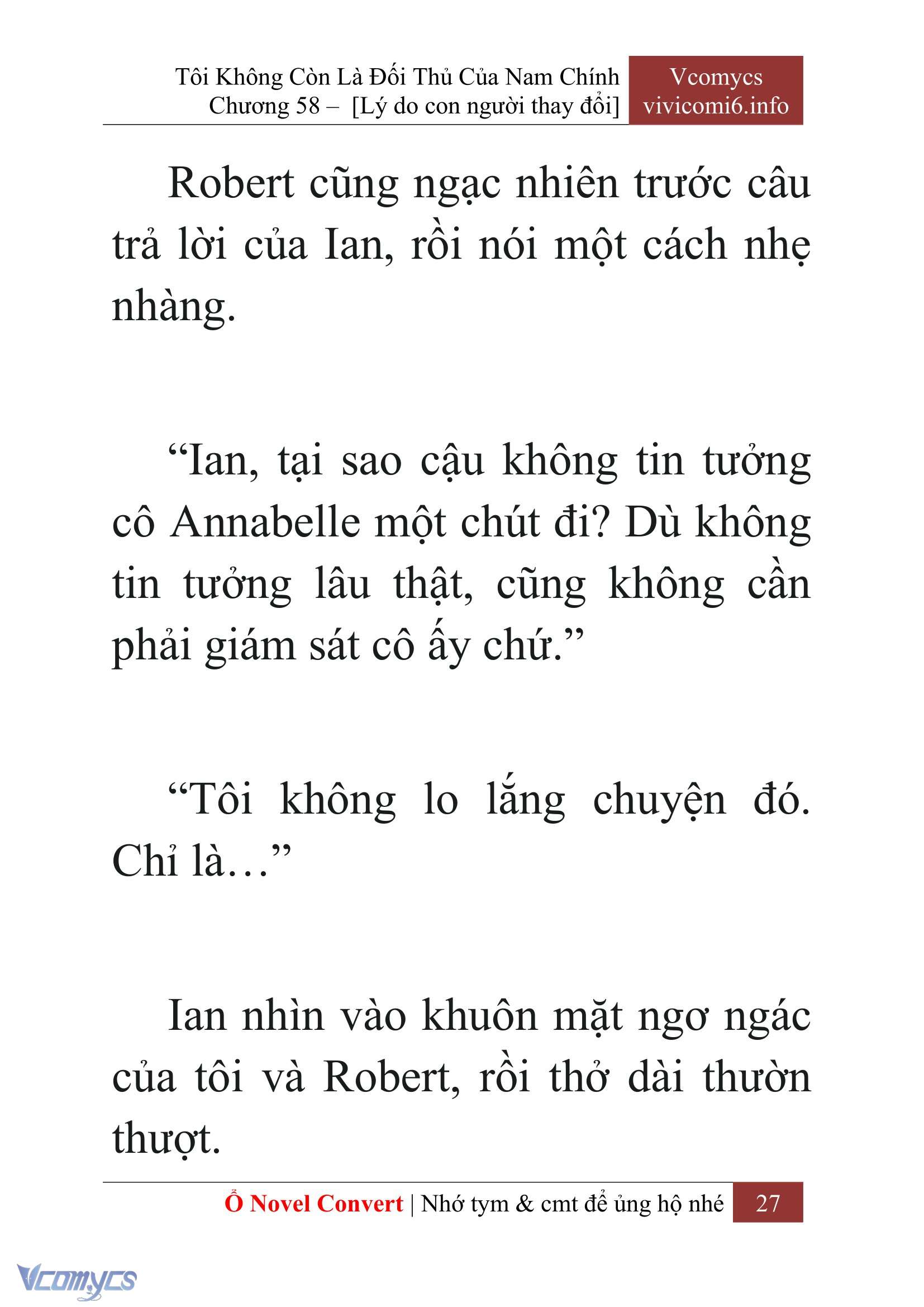 [Novel] Tôi Không Còn Là Đối Thủ Của Nam Chính Chap 58 - Trang 2