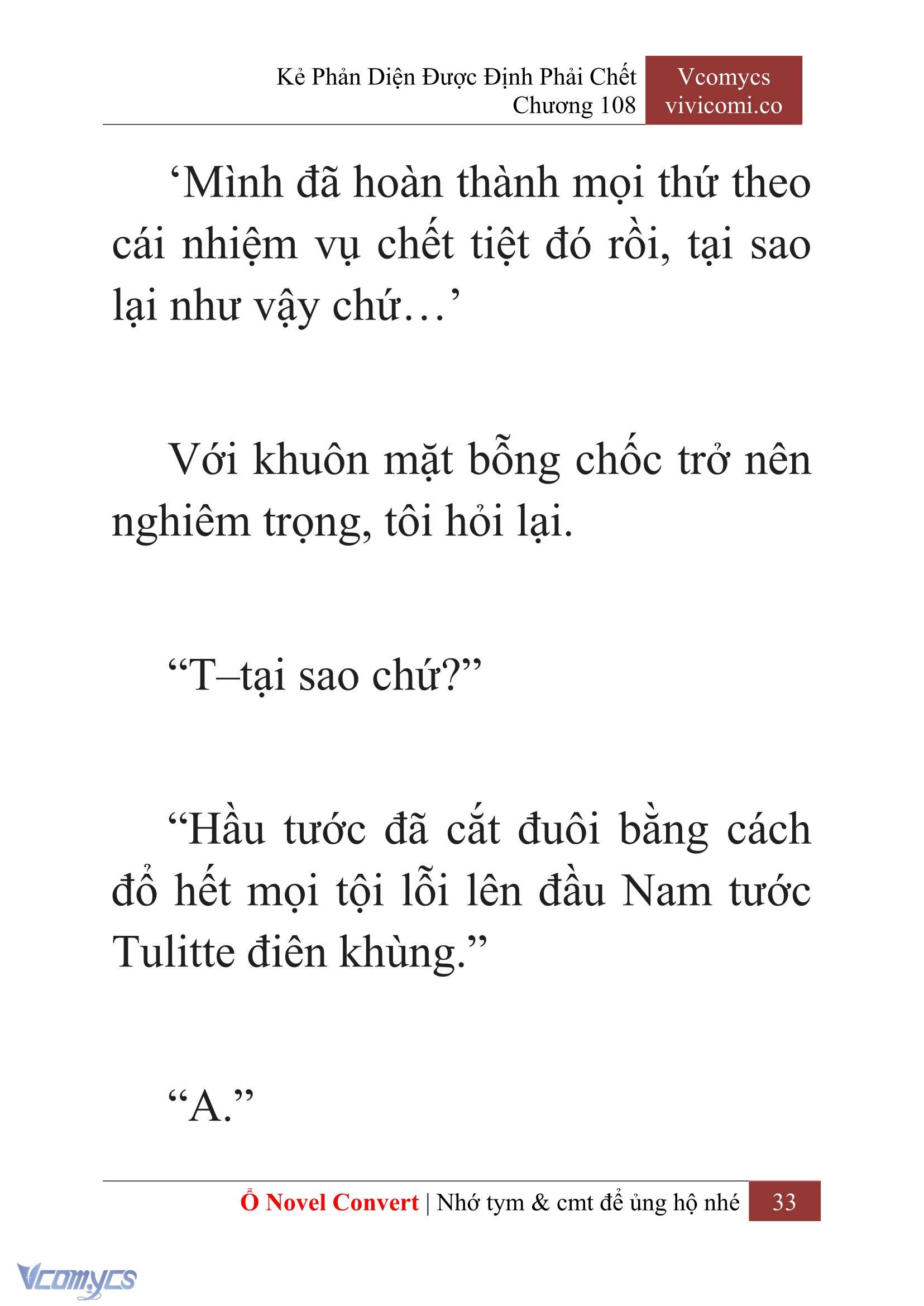 [Novel] Kẻ Phản Diện Được Định Phải Chết Chap 108 - Next Chap 109