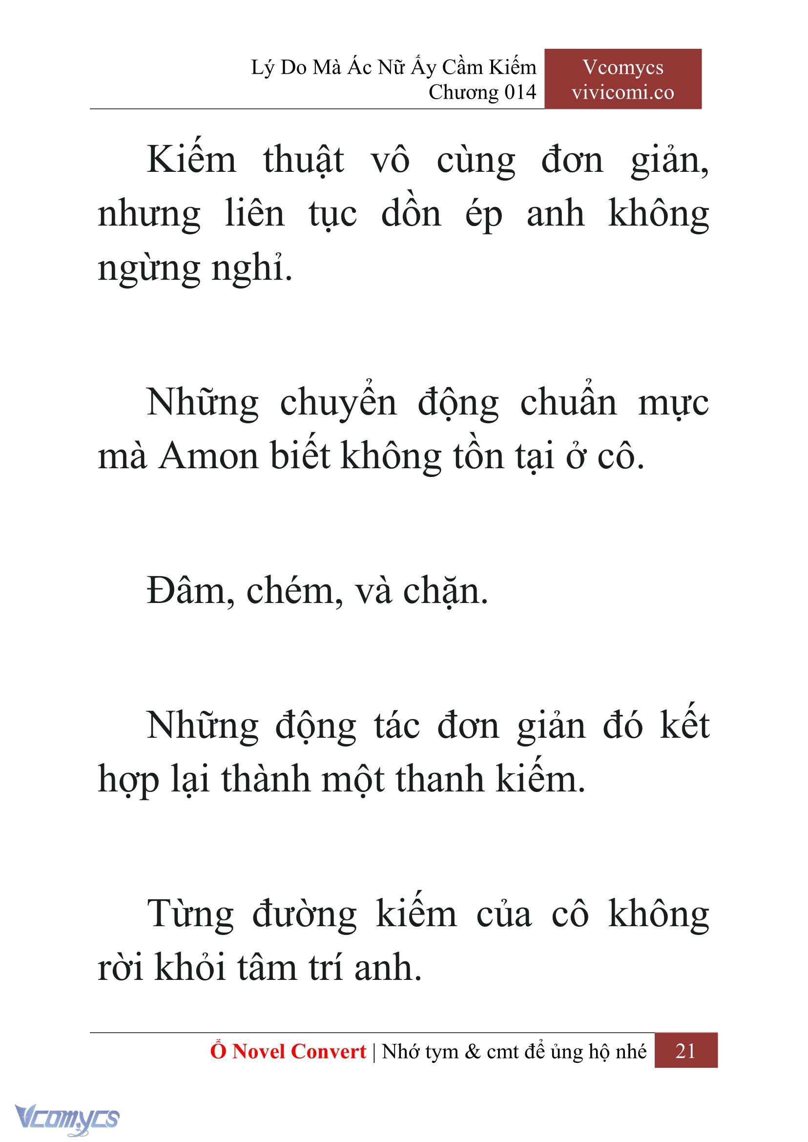 [Novel] Lý Do Mà Ác Nữ Ấy Cầm Kiếm Chap 14 - Next Chap 15