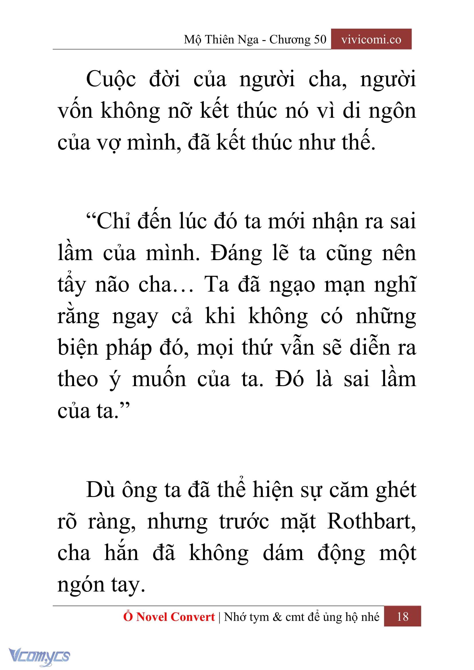 [Novel] Mộ Thiên Nga Chap 50 - Trang 2