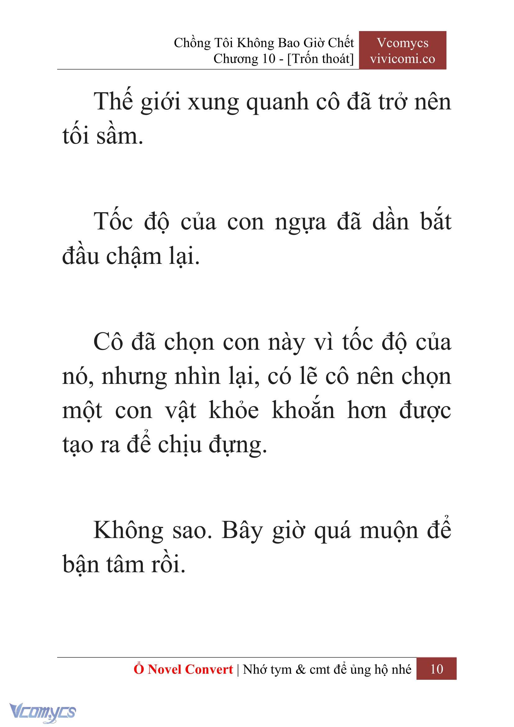 [Novel] Chồng Tôi Không Bao Giờ Chết Chap 10 - Next Chap 11