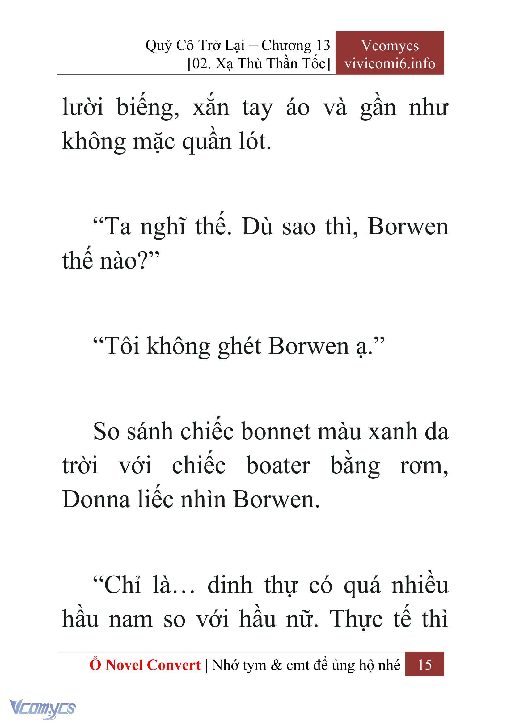 [Novel] Quý Cô Trở Lại Chap 13 - Trang 2