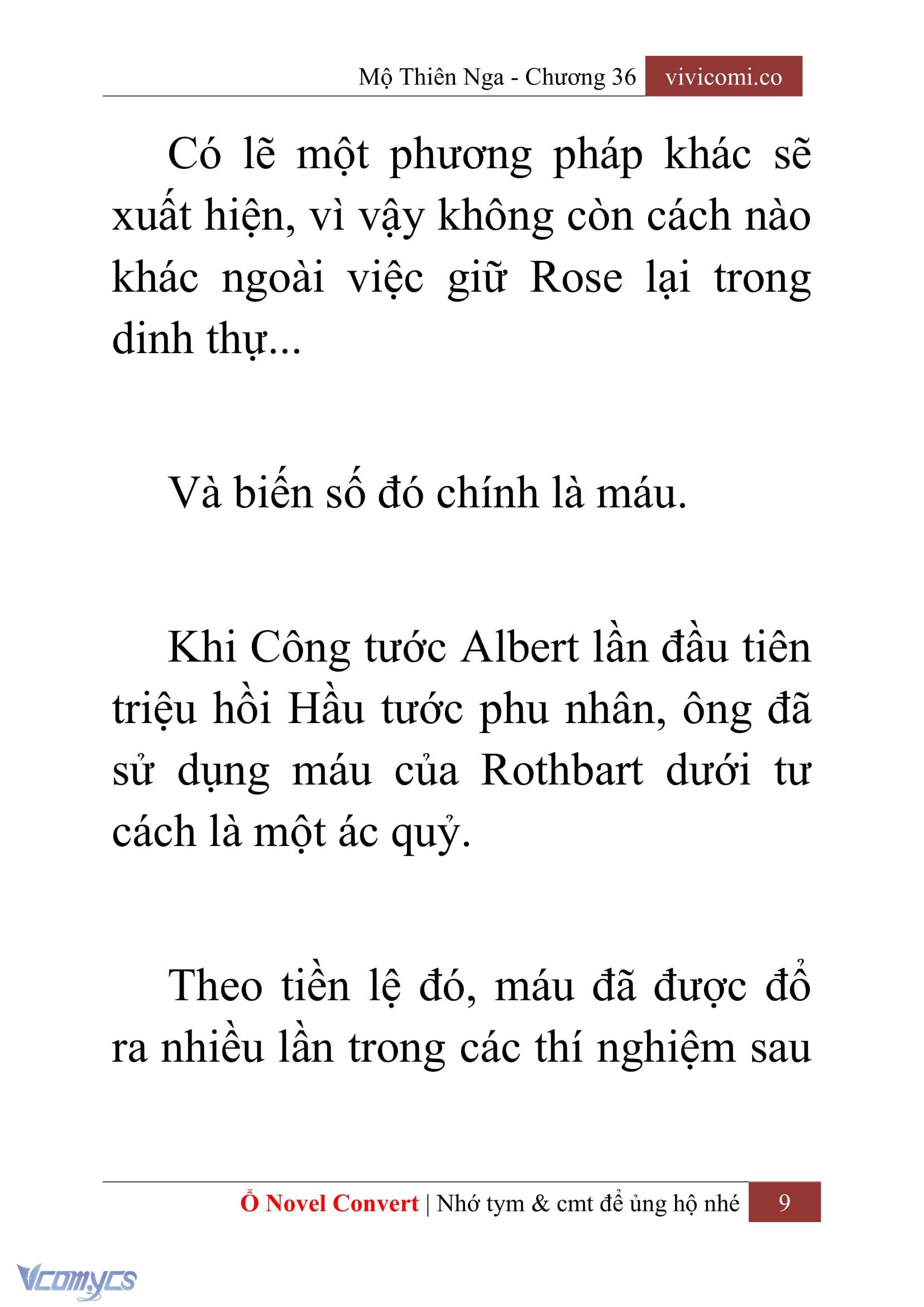 [Novel] Mộ Thiên Nga Chap 36 - Next Chap 37