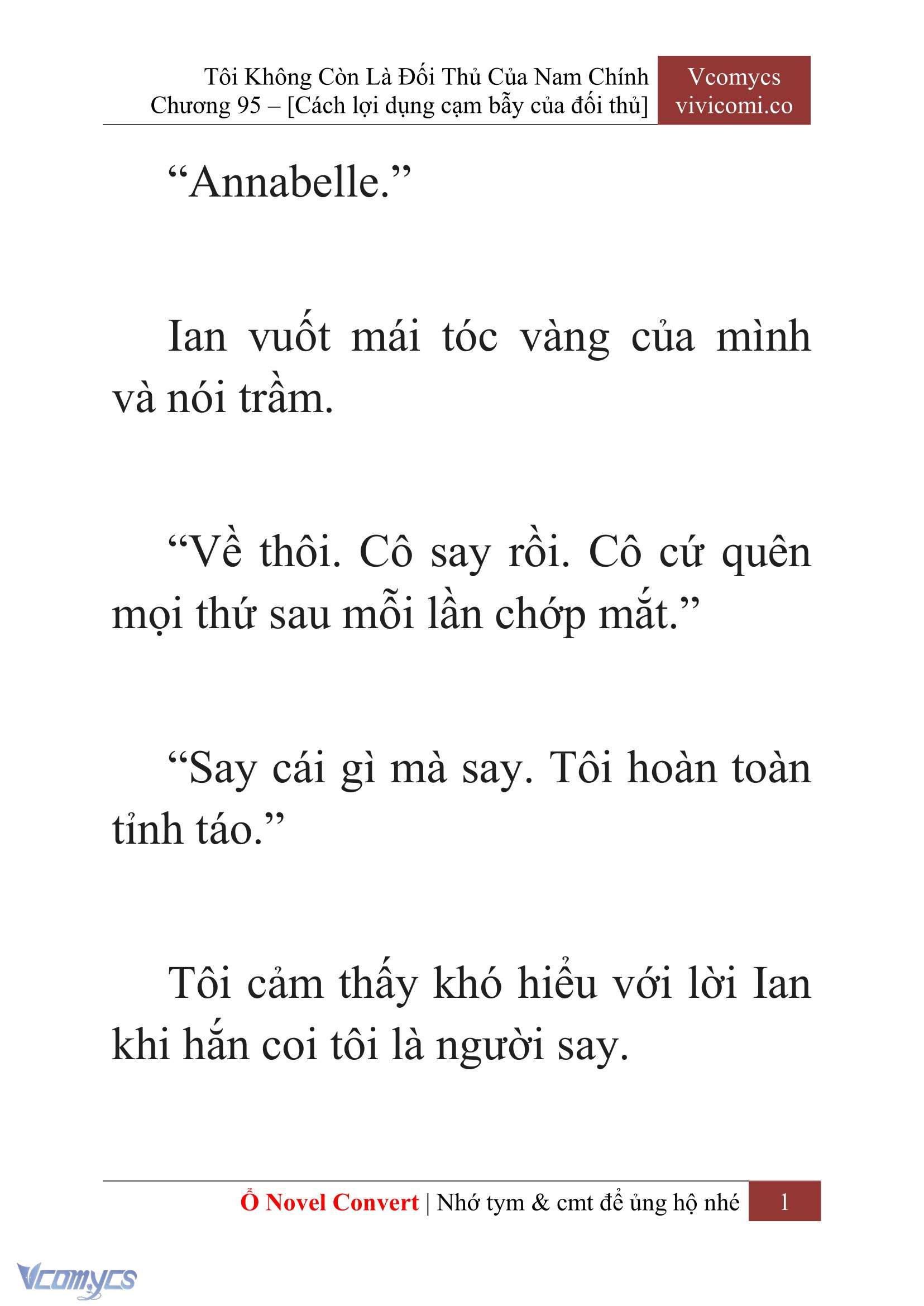 [Novel] Tôi Không Còn Là Đối Thủ Của Nam Chính Chap 95 - Trang 2