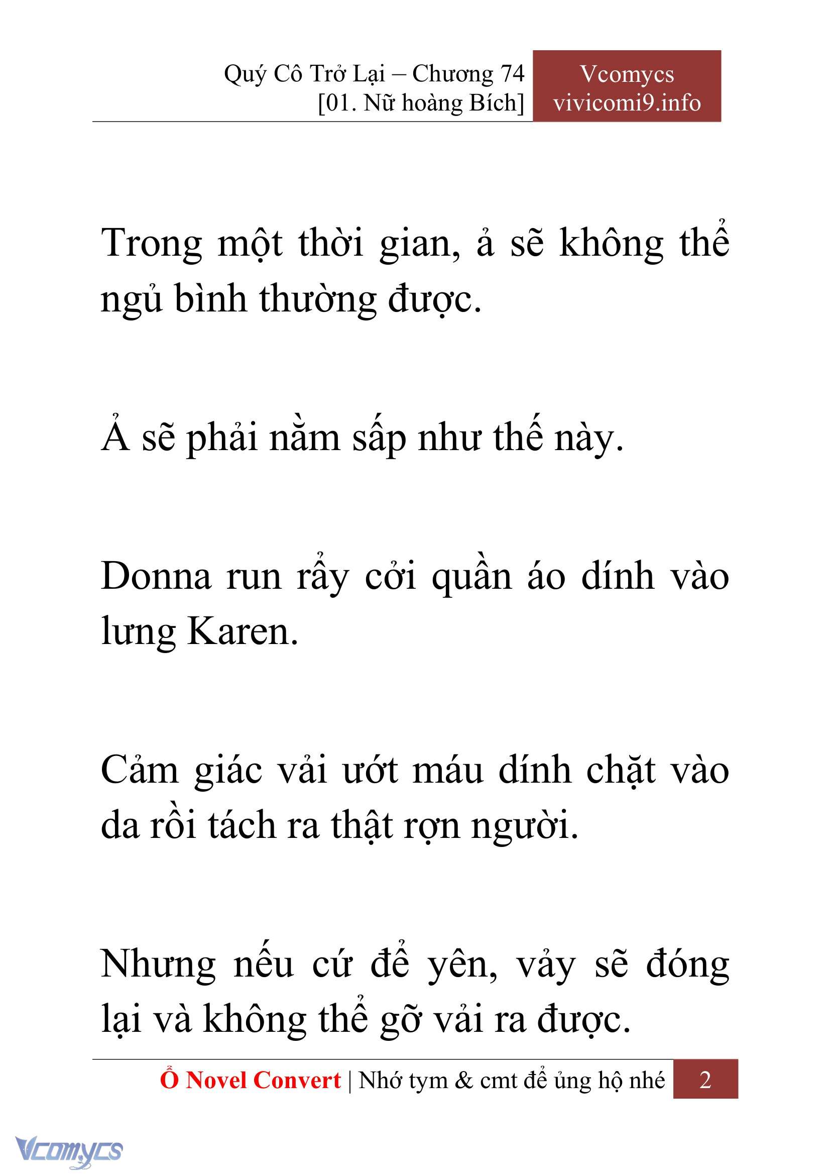 [Novel] Quý Cô Trở Lại Chap 74 - Trang 2