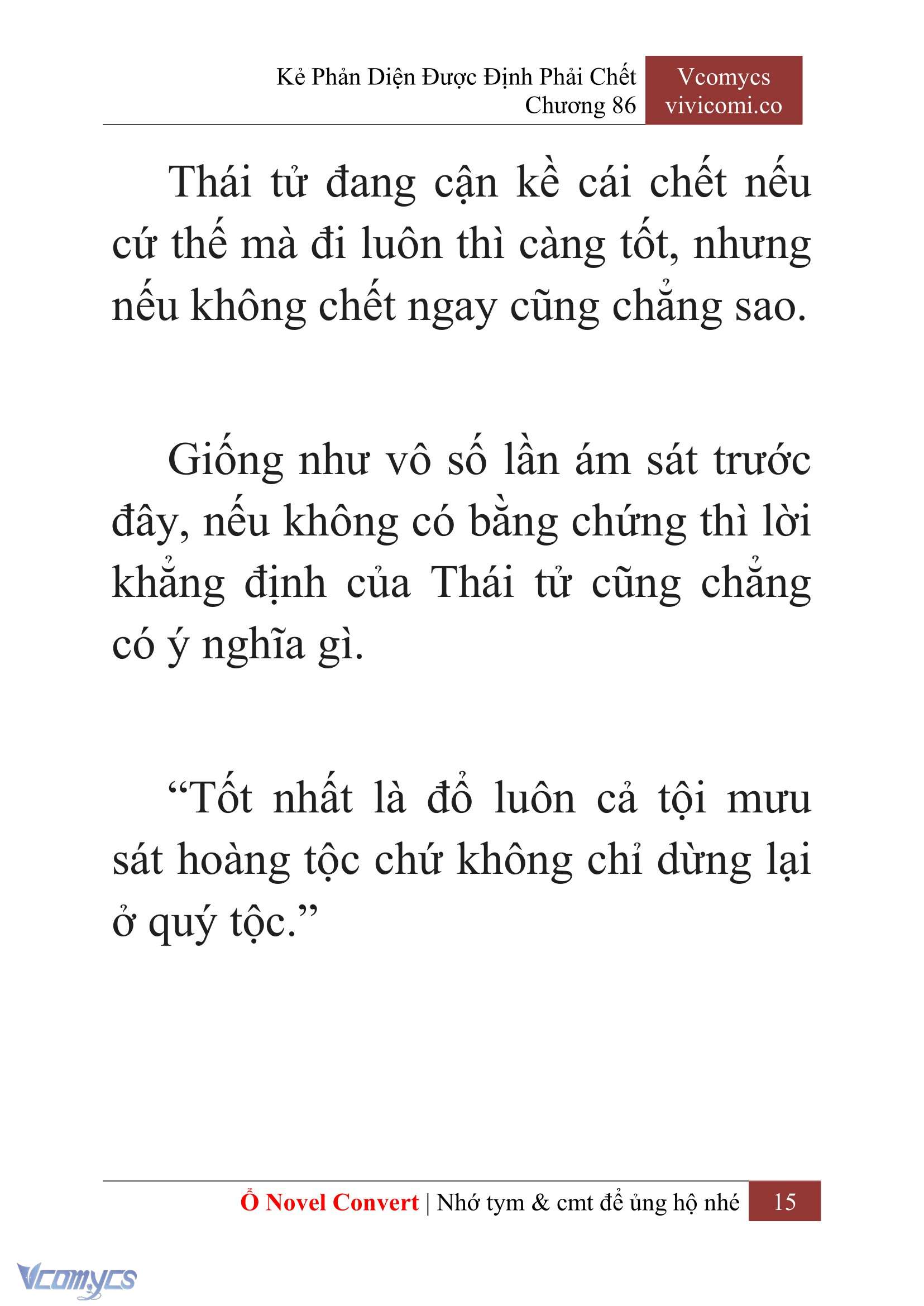 [Novel] Kẻ Phản Diện Được Định Phải Chết Chap 86 - Next Chap 87