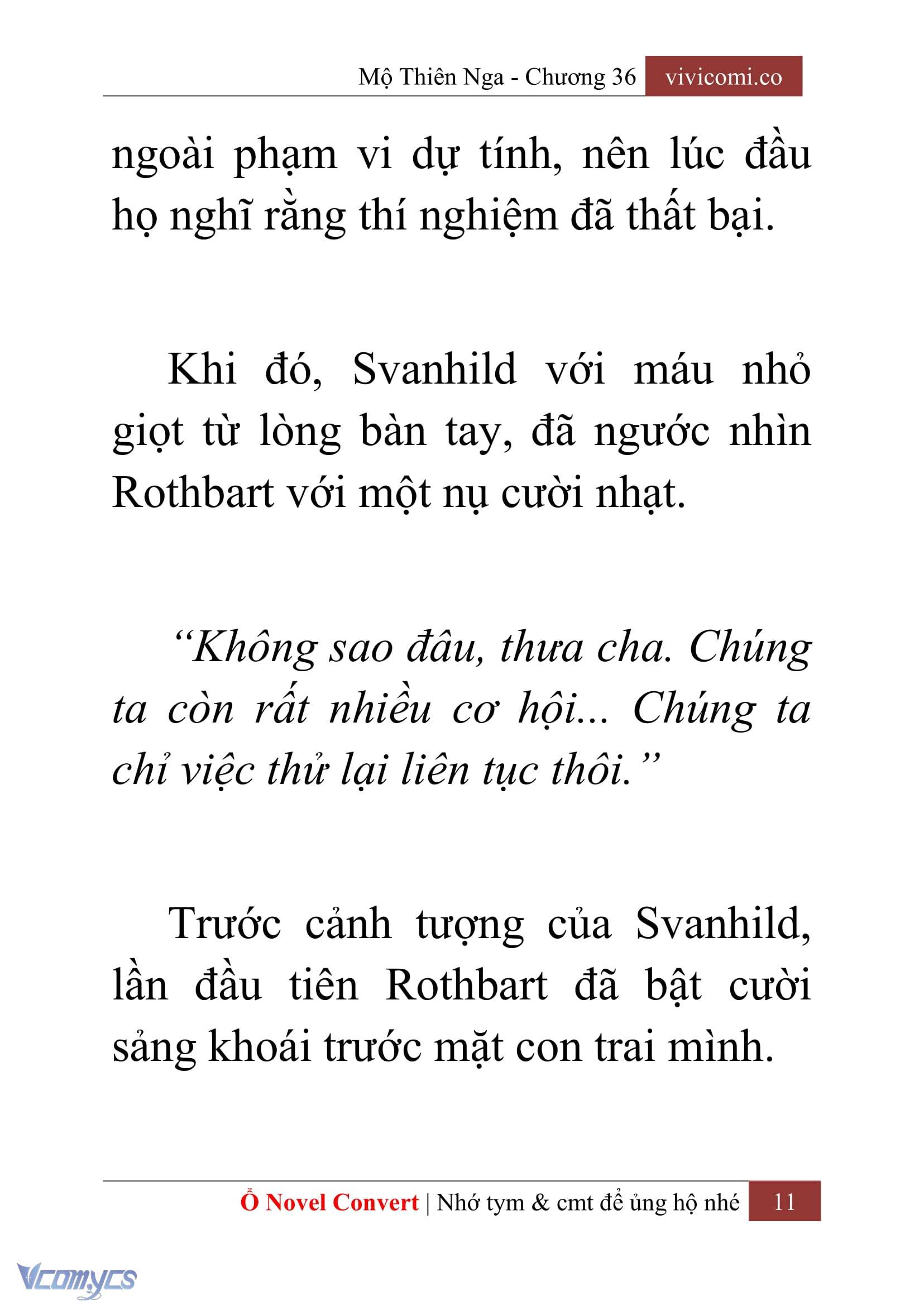 [Novel] Mộ Thiên Nga Chap 36 - Next Chap 37