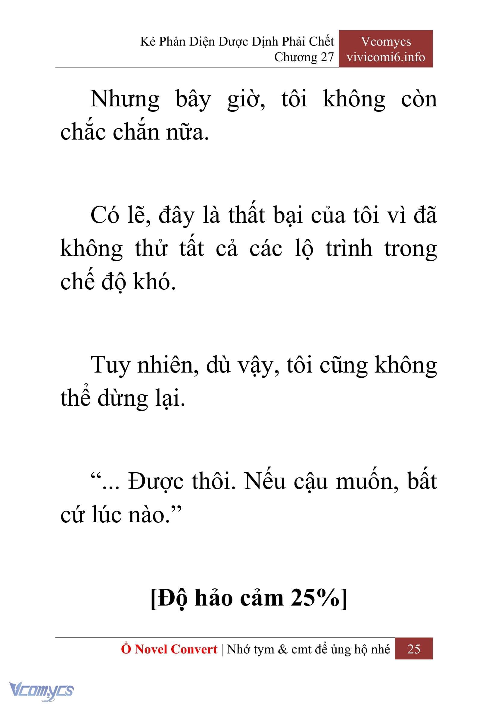 [Novel] Kẻ Phản Diện Được Định Phải Chết Chap 27 - Trang 2