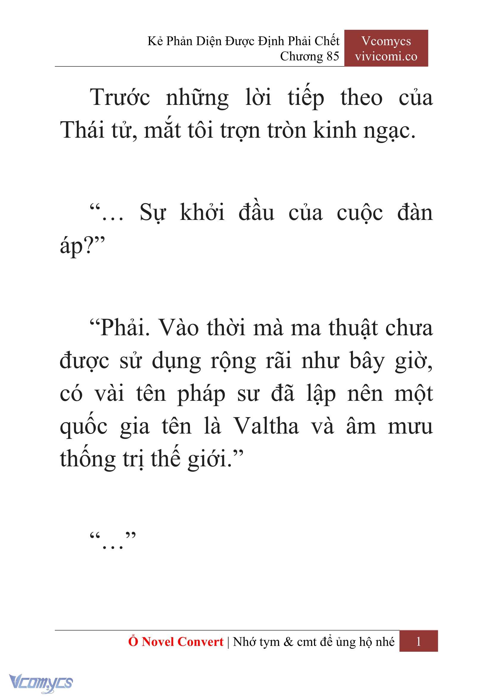 [Novel] Kẻ Phản Diện Được Định Phải Chết Chap 85 - Next Chap 86