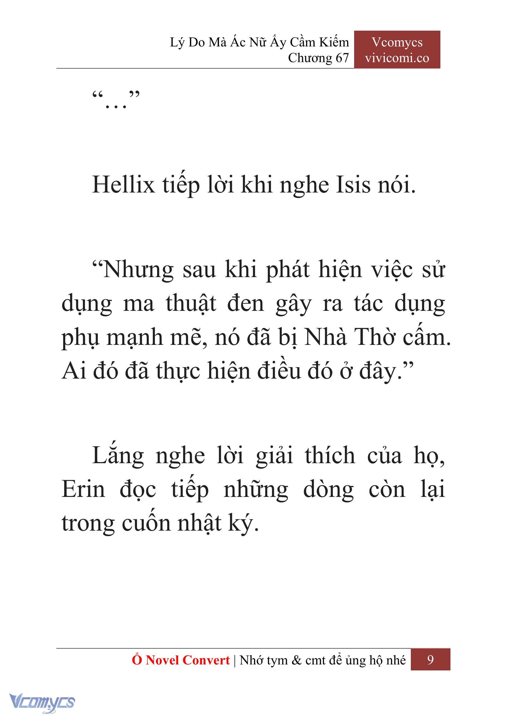 [Novel] Lý Do Mà Ác Nữ Ấy Cầm Kiếm Chap 67 - Next Chap 68