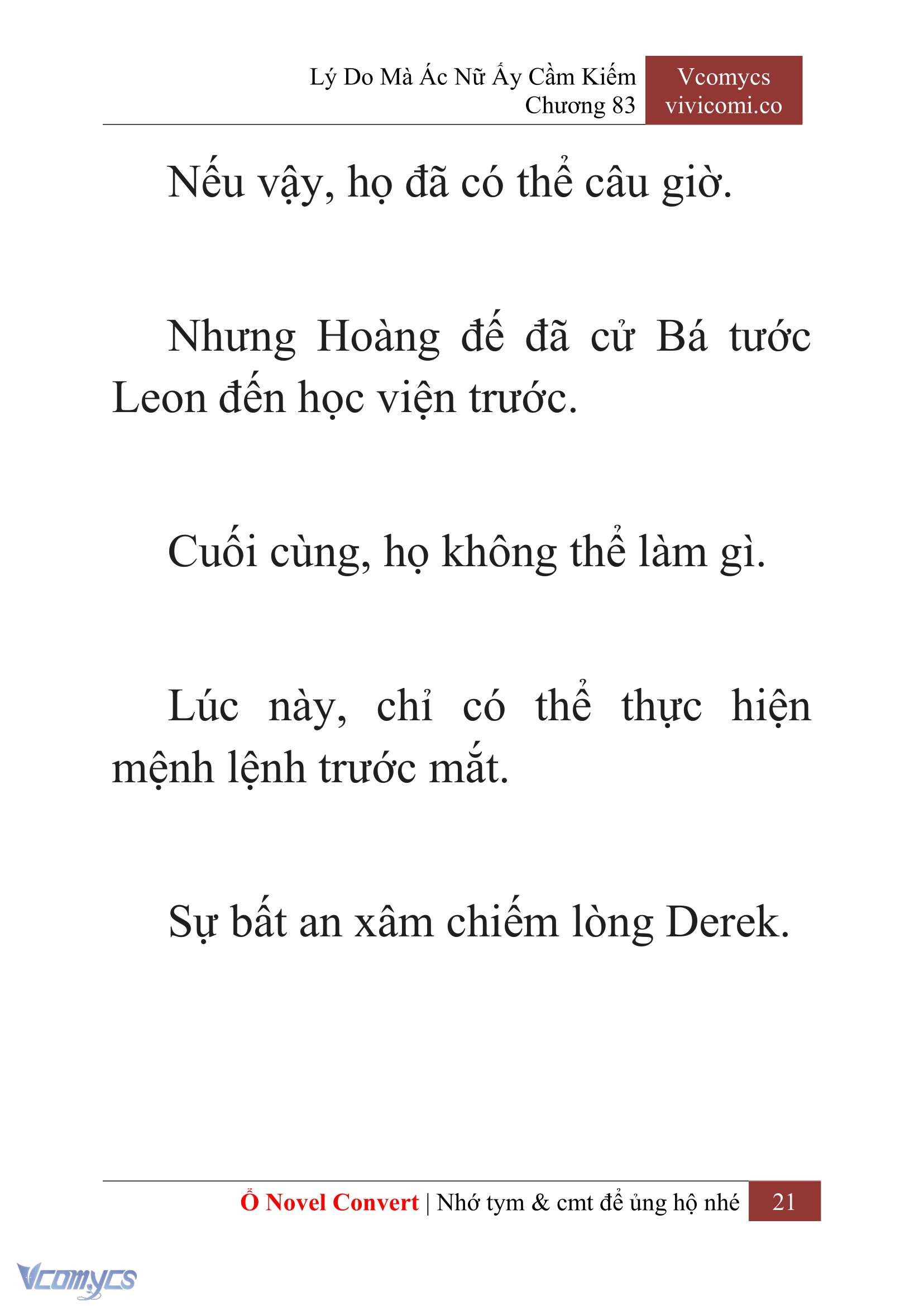 [Novel] Lý Do Mà Ác Nữ Ấy Cầm Kiếm Chap 83 - Next Chap 84