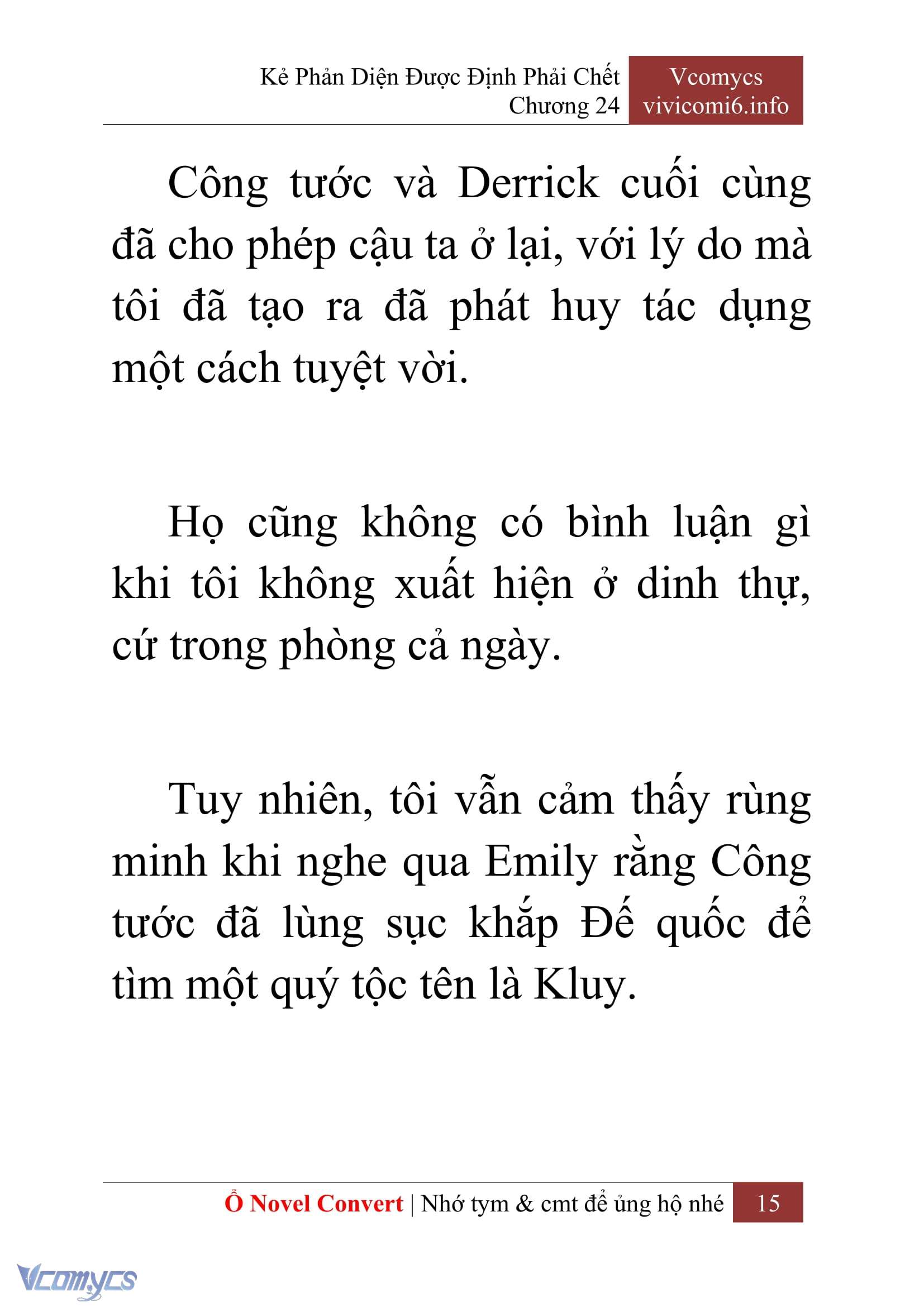 [Novel] Kẻ Phản Diện Được Định Phải Chết Chap 24 - Trang 2