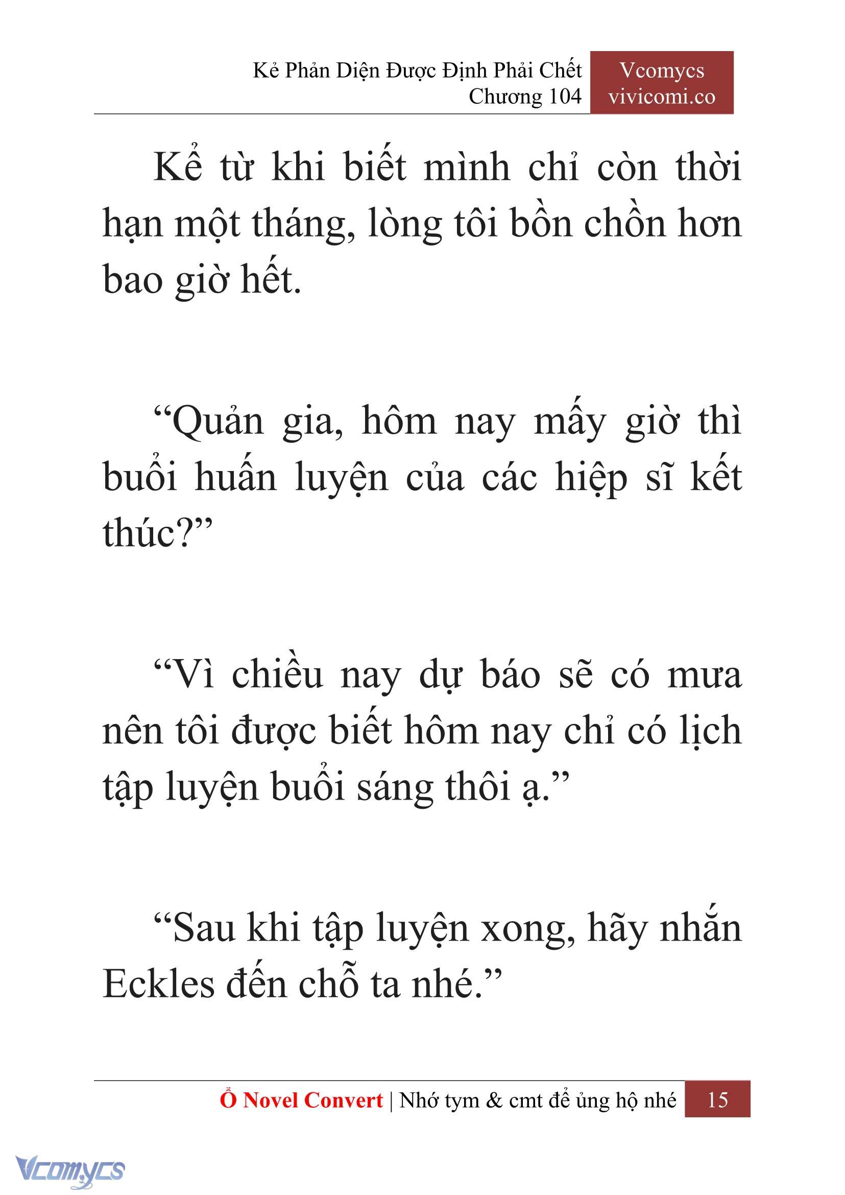 [Novel] Kẻ Phản Diện Được Định Phải Chết Chap 104 - Trang 2