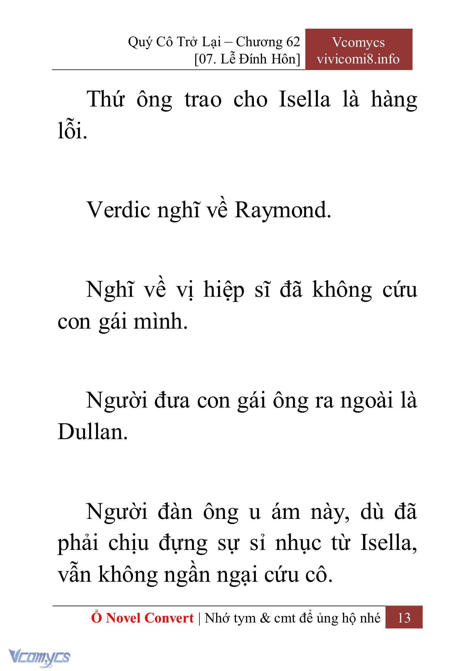 [Novel] Quý Cô Trở Lại Chap 62 - Trang 2