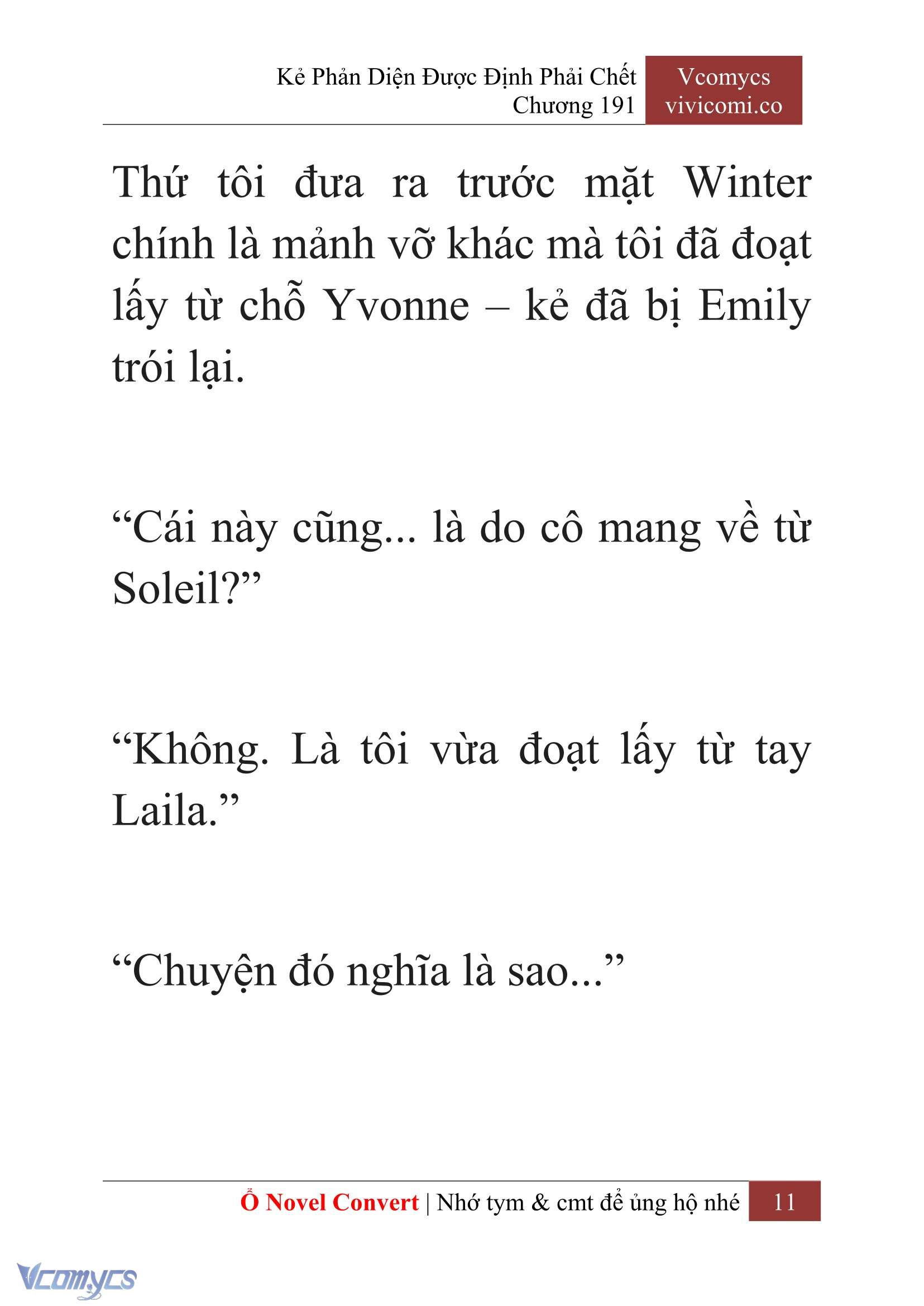 [Novel] Kẻ Phản Diện Được Định Phải Chết Chap 191 - Trang 2