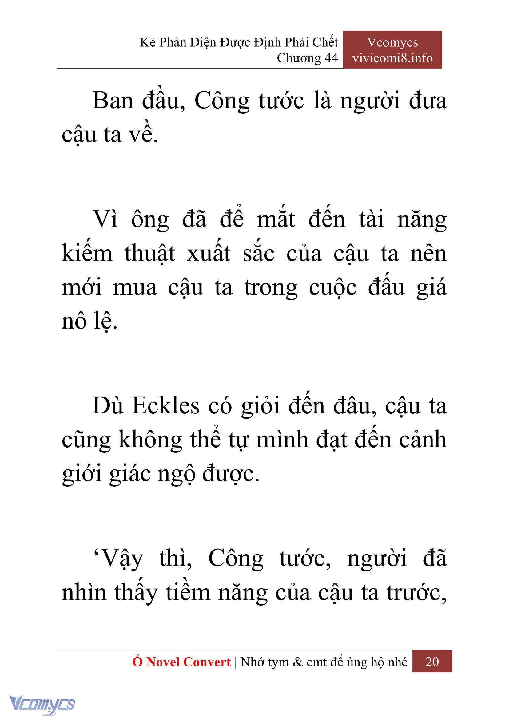 [Novel] Kẻ Phản Diện Được Định Phải Chết Chap 44 - Trang 2
