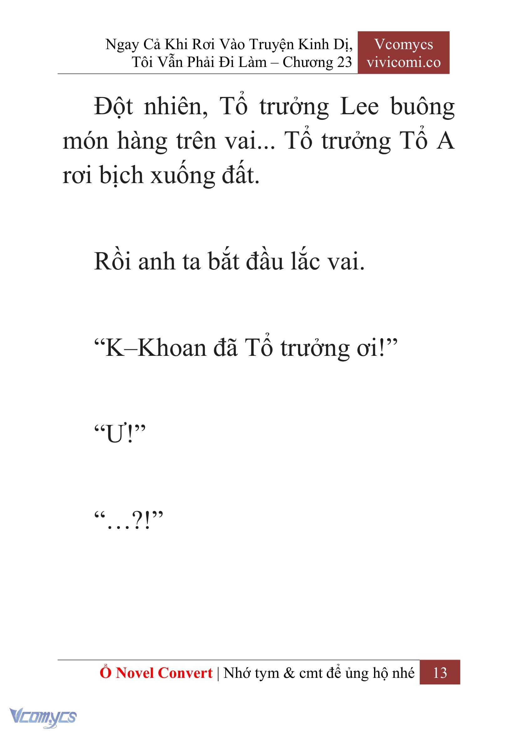 [Novel] Ngay Cả Khi Rơi Vào Truyện Kinh Dị, Tôi Vẫn Phải Đi Làm Chap 23 - Trang 2