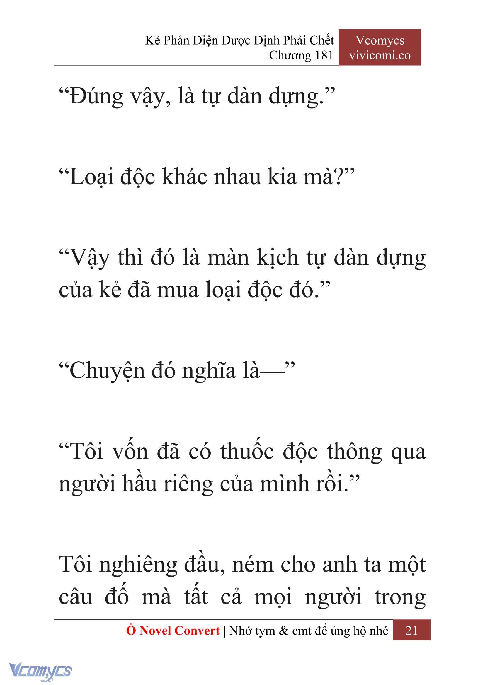 [Novel] Kẻ Phản Diện Được Định Phải Chết Chap 181 - Trang 2
