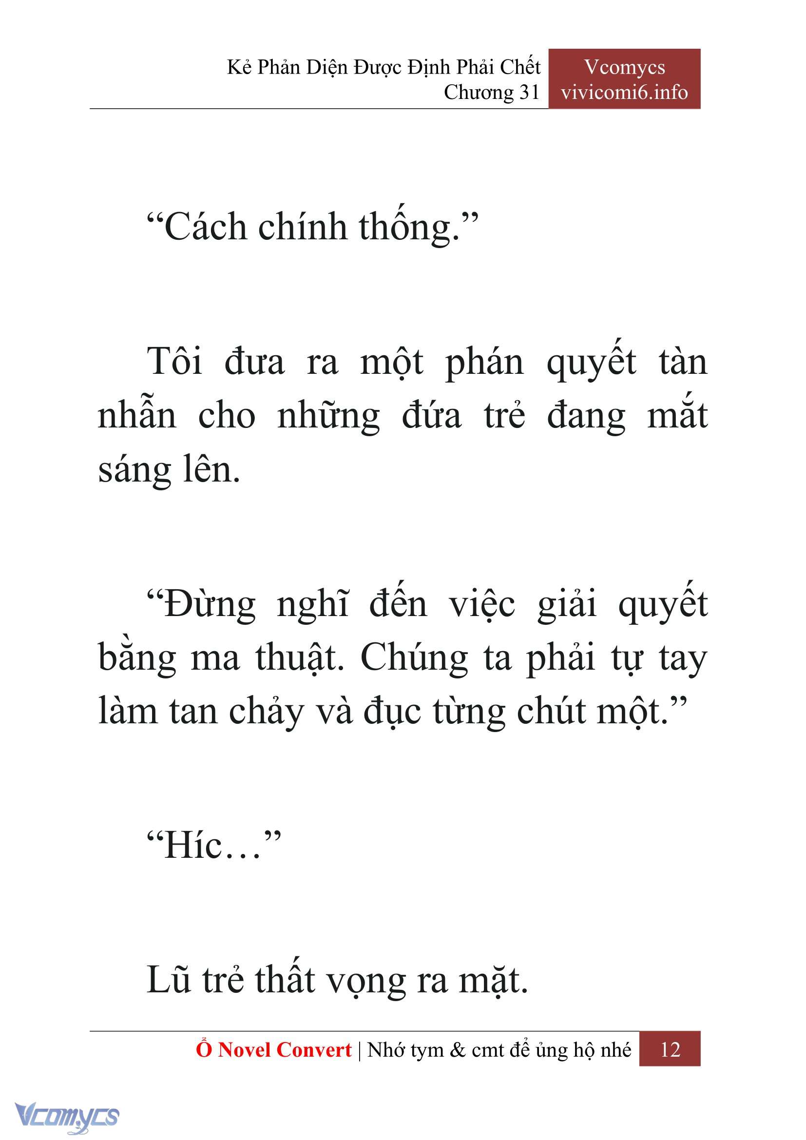 [Novel] Kẻ Phản Diện Được Định Phải Chết Chap 31 - Next Chap 32