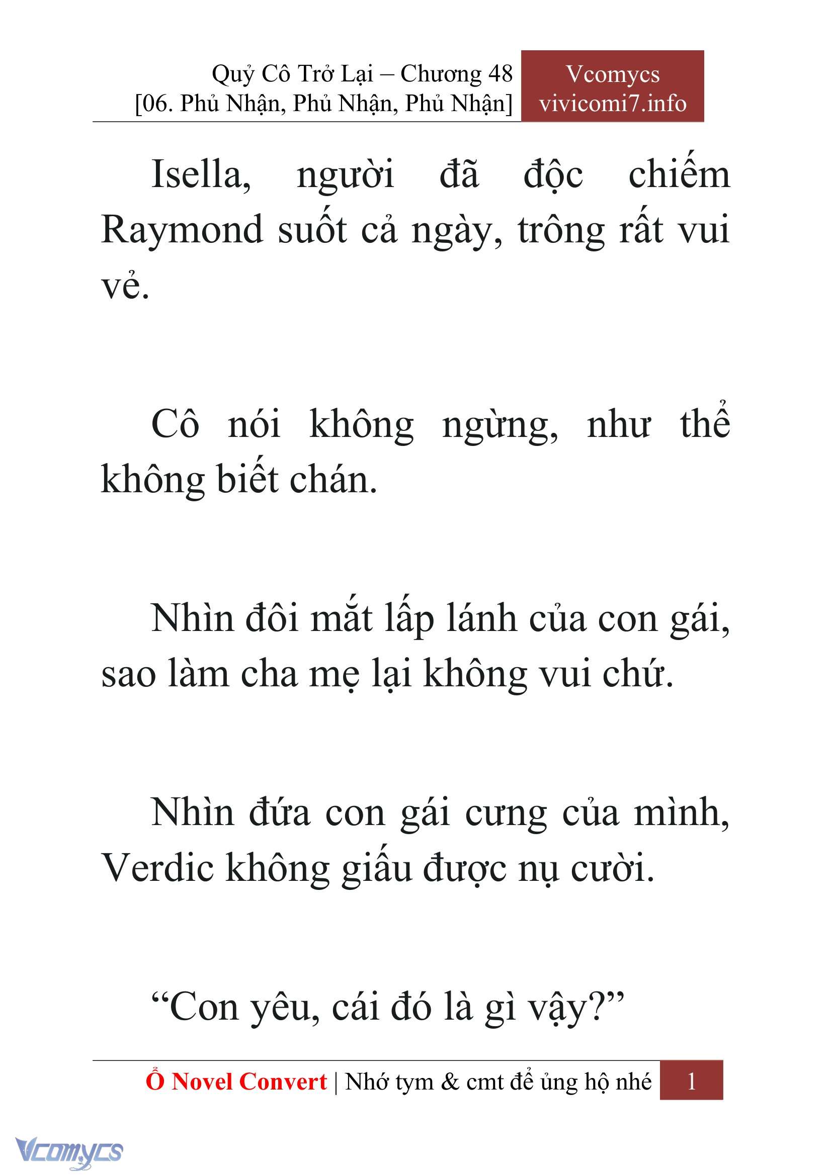 [Novel] Quý Cô Trở Lại Chap 48 - Trang 2