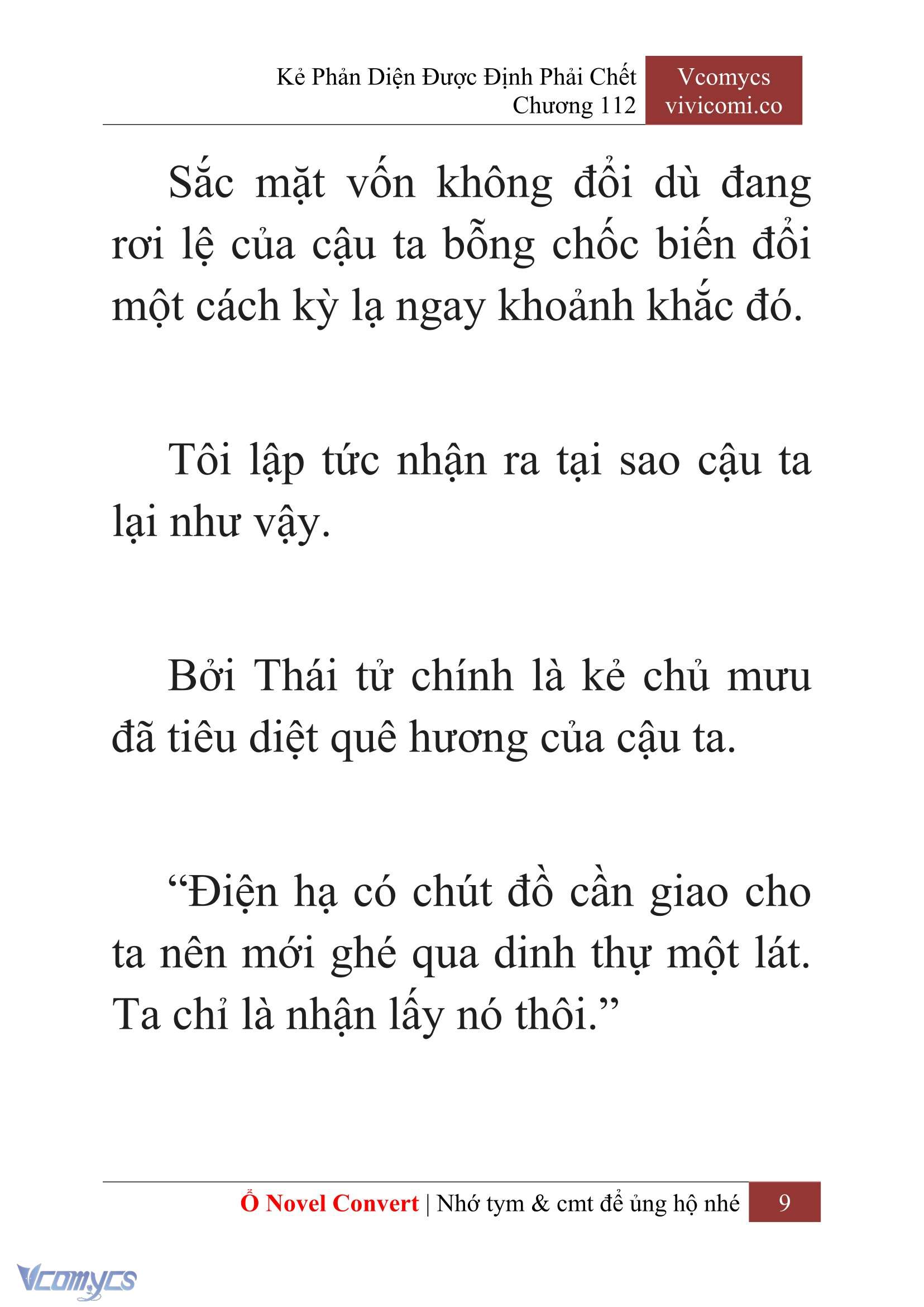 [Novel] Kẻ Phản Diện Được Định Phải Chết Chap 112 - Trang 2