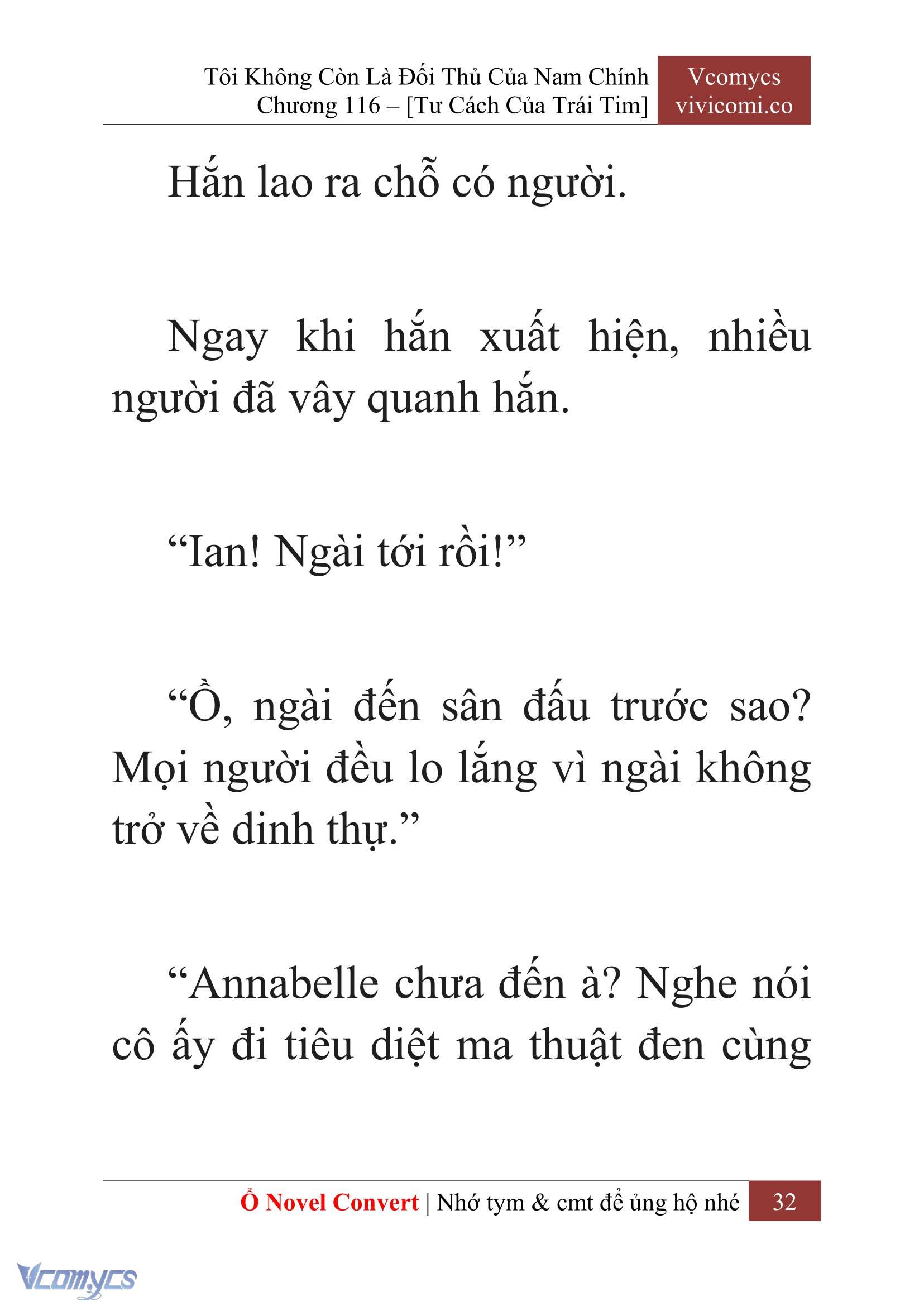[Novel] Tôi Không Còn Là Đối Thủ Của Nam Chính Chap 116 - Trang 2