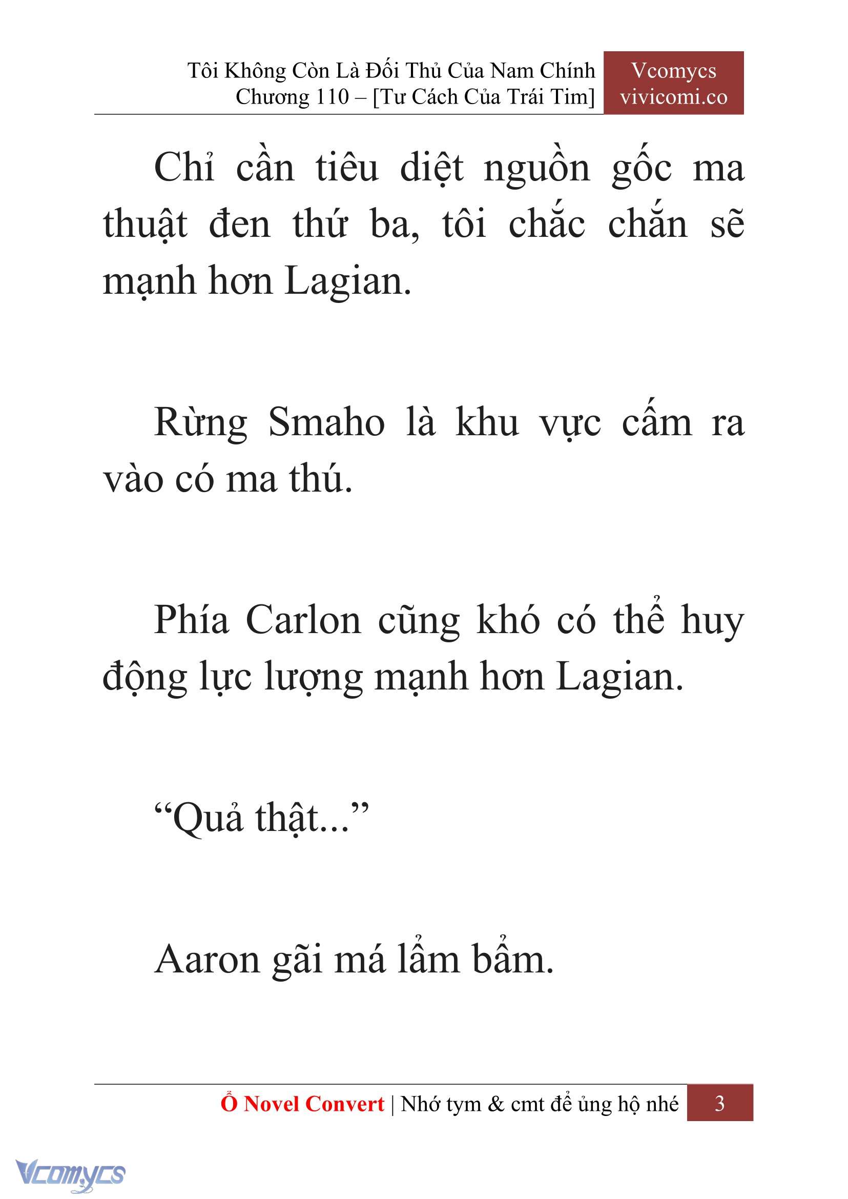 [Novel] Tôi Không Còn Là Đối Thủ Của Nam Chính Chap 110 - Trang 2