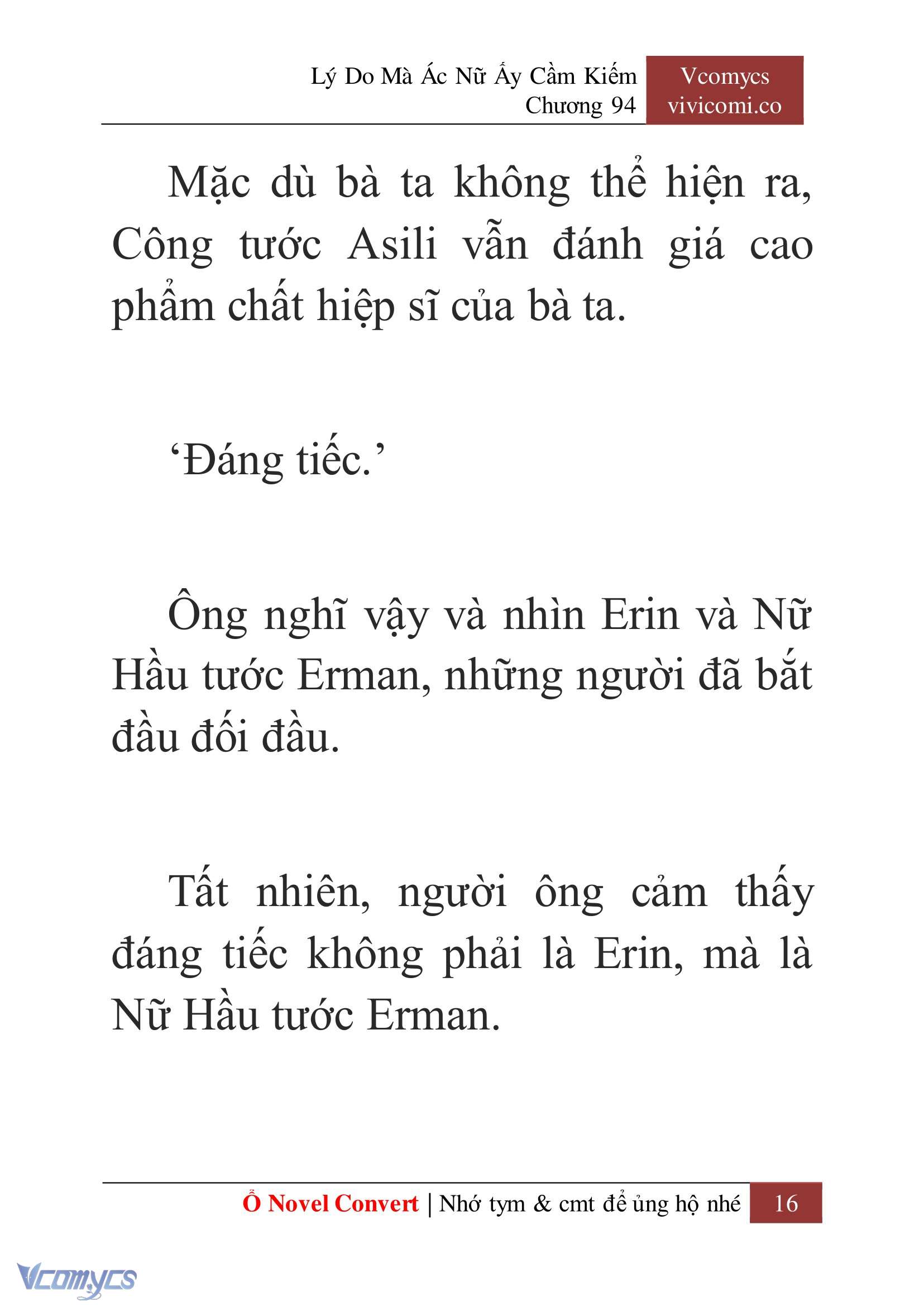[Novel] Lý Do Mà Ác Nữ Ấy Cầm Kiếm Chap 94 - Next Chap 95