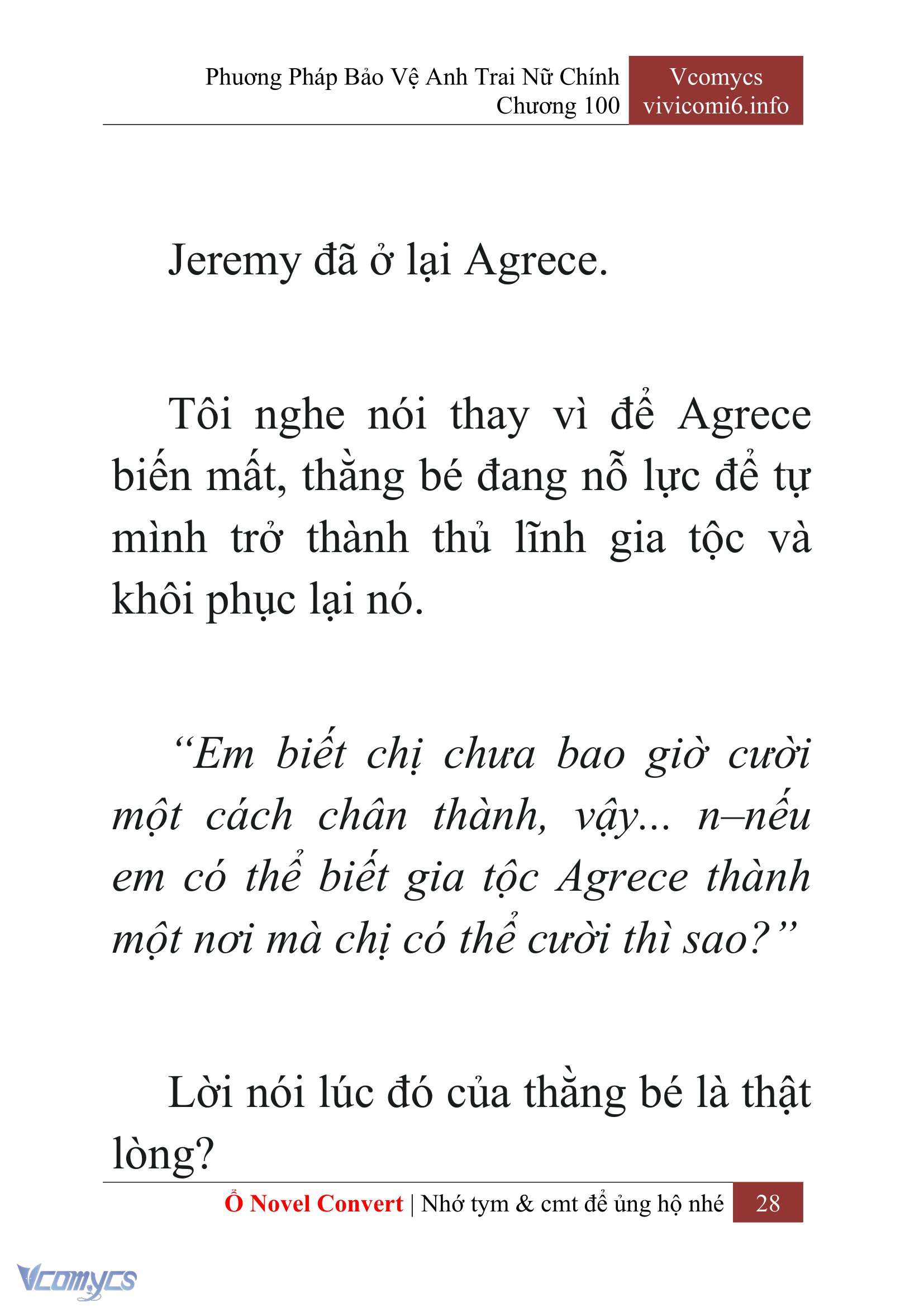 [Novel] Phương Pháp Bảo Vệ Anh Trai Nữ Chính Chap 100 - Trang 2