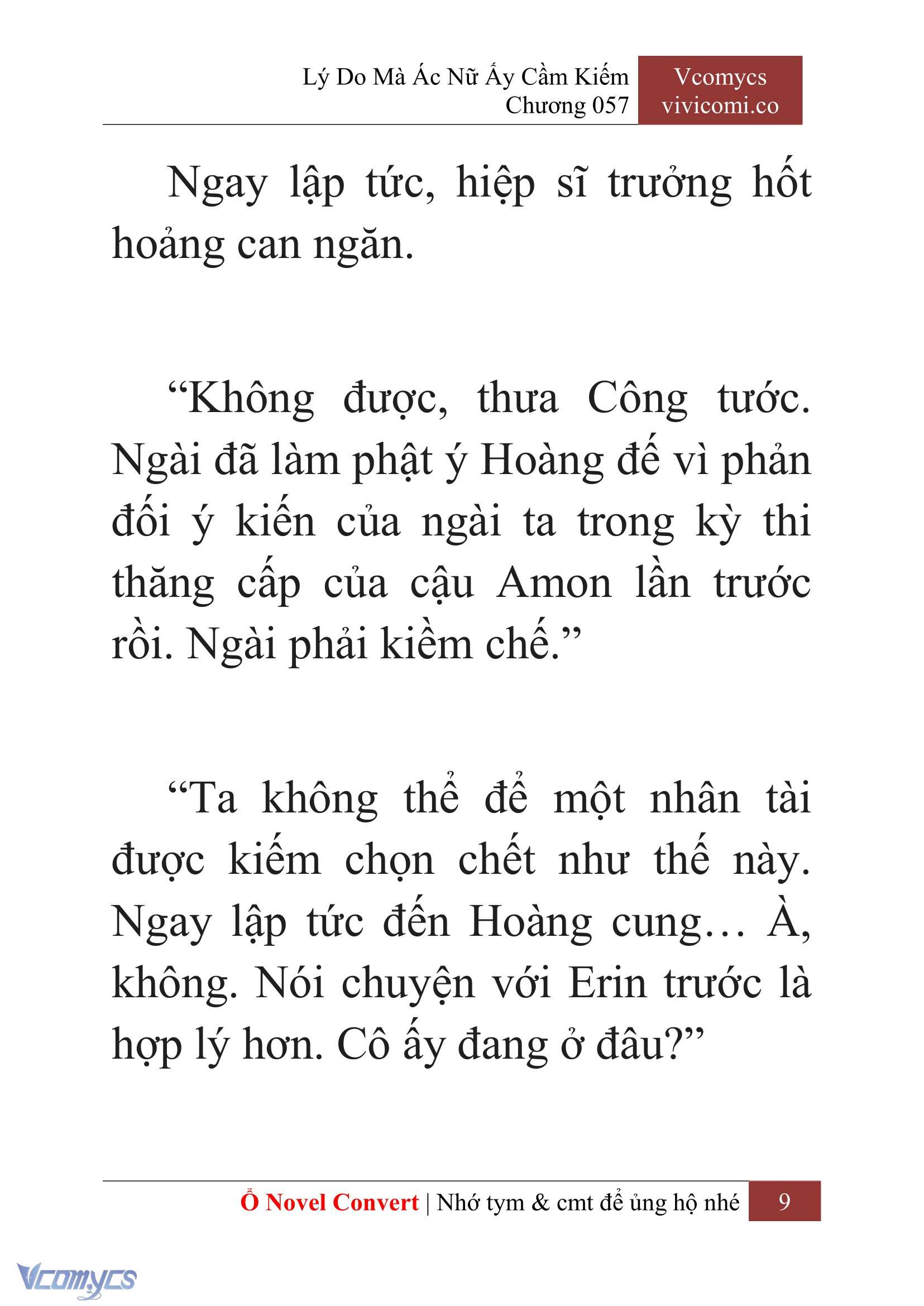 [Novel] Lý Do Mà Ác Nữ Ấy Cầm Kiếm Chap 57 - Next Chap 58