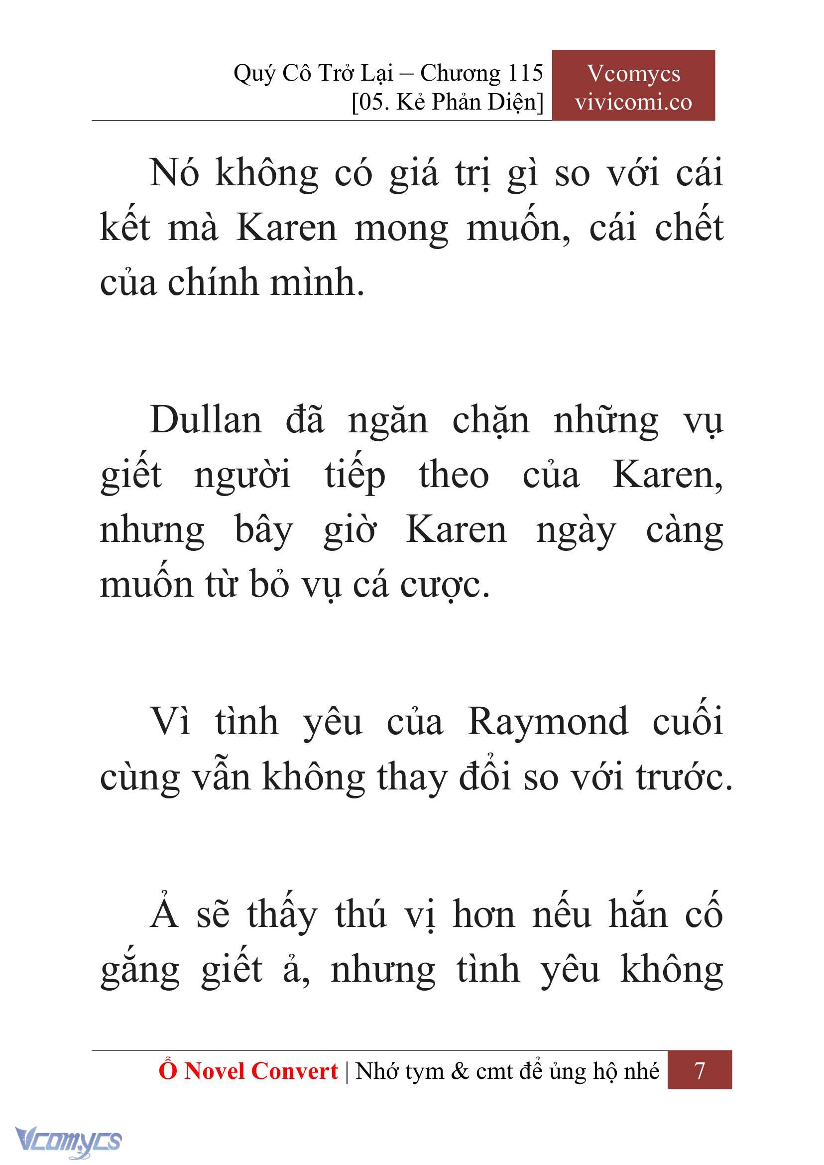 [Novel] Quý Cô Trở Lại Chap 115 - Trang 2