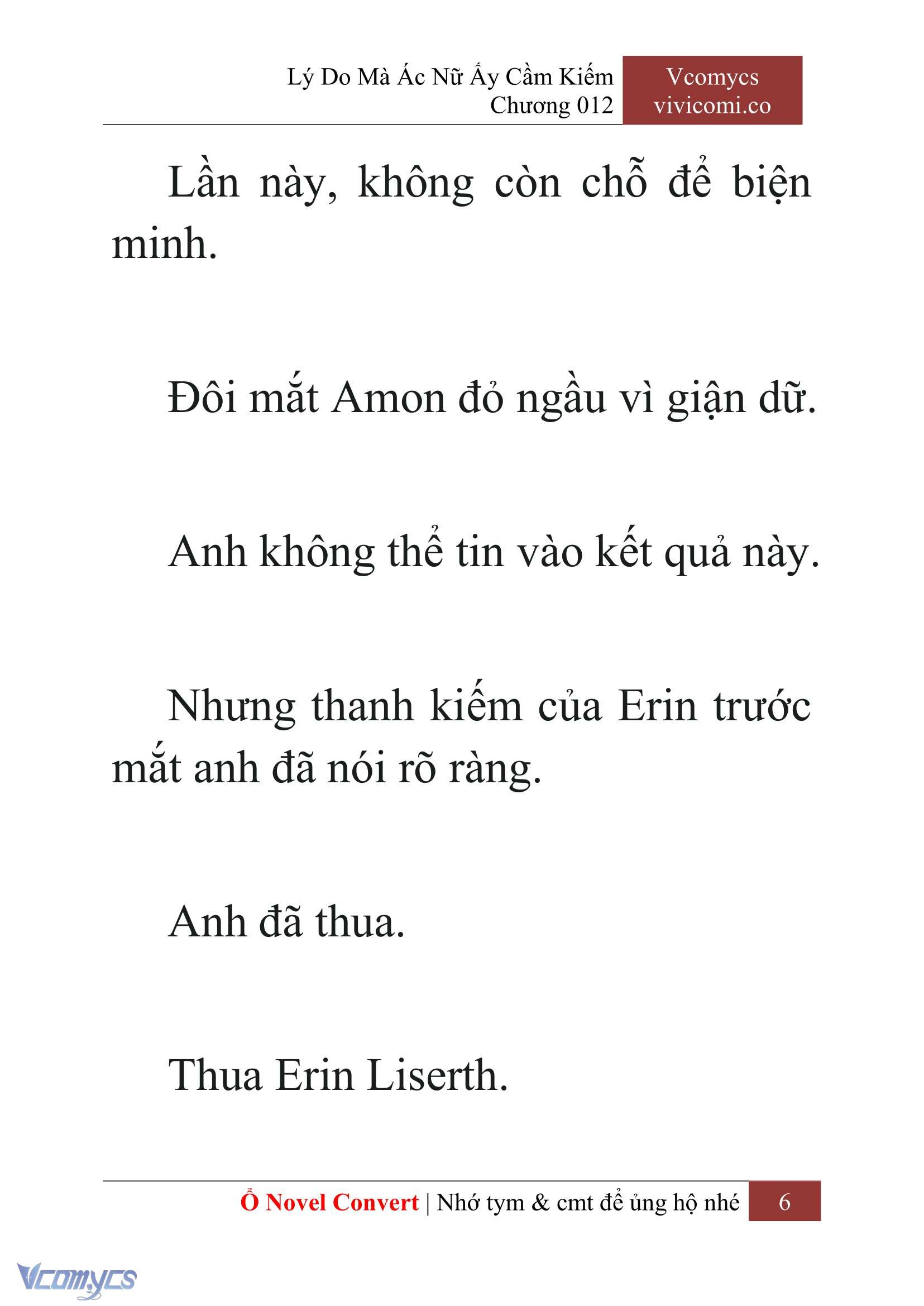 [Novel] Lý Do Mà Ác Nữ Ấy Cầm Kiếm Chap 12 - Next Chap 13