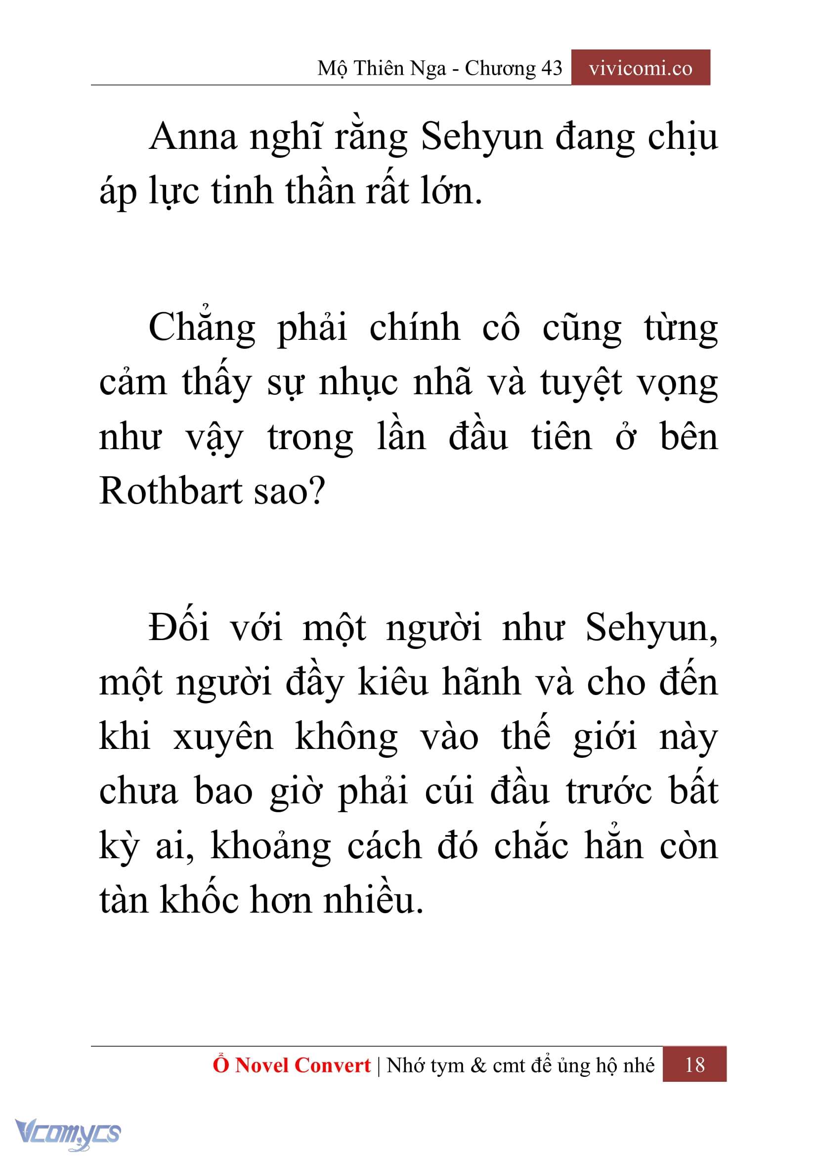 [Novel] Mộ Thiên Nga Chap 43 - Trang 2