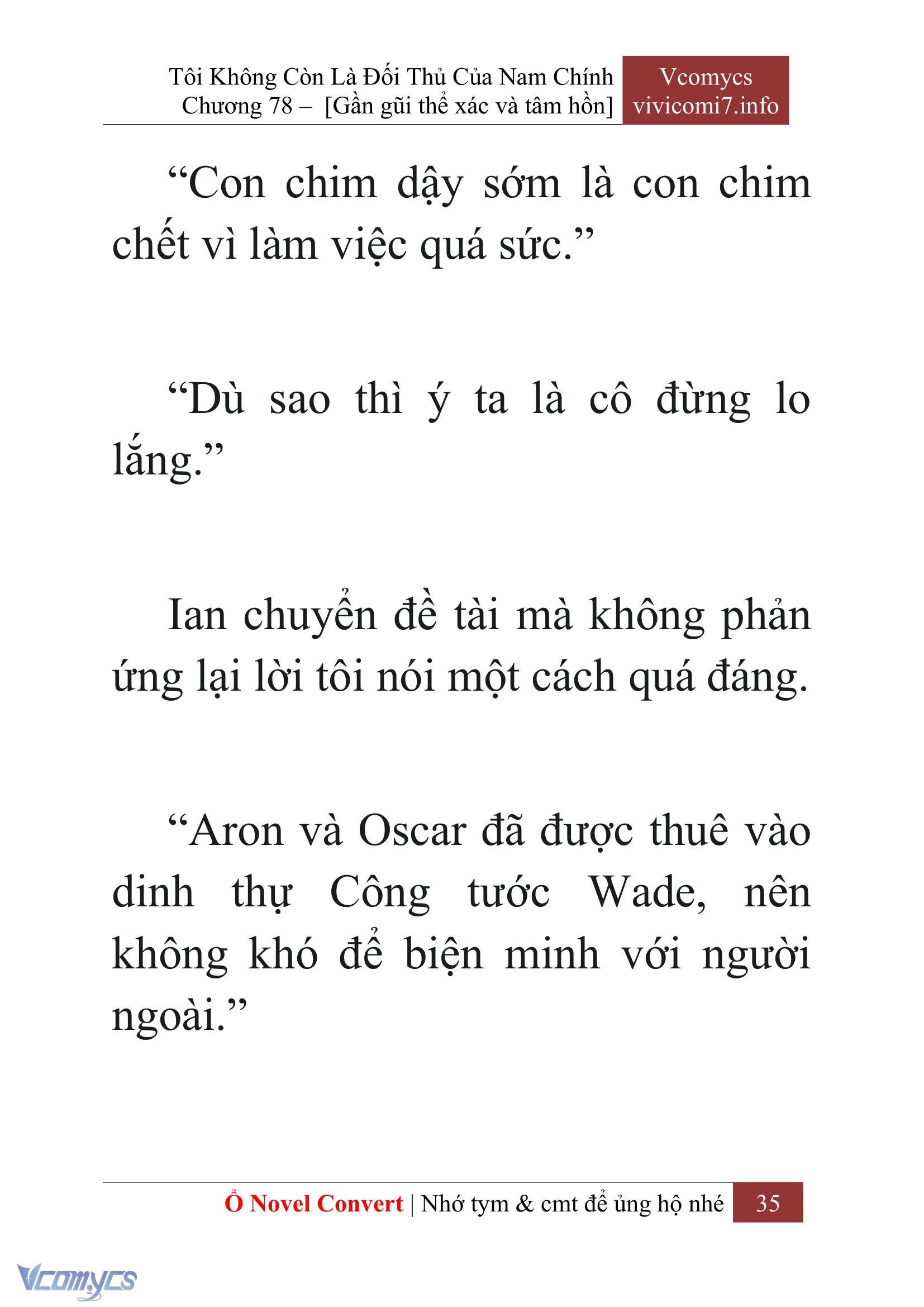 [Novel] Tôi Không Còn Là Đối Thủ Của Nam Chính Chap 78 - Trang 2