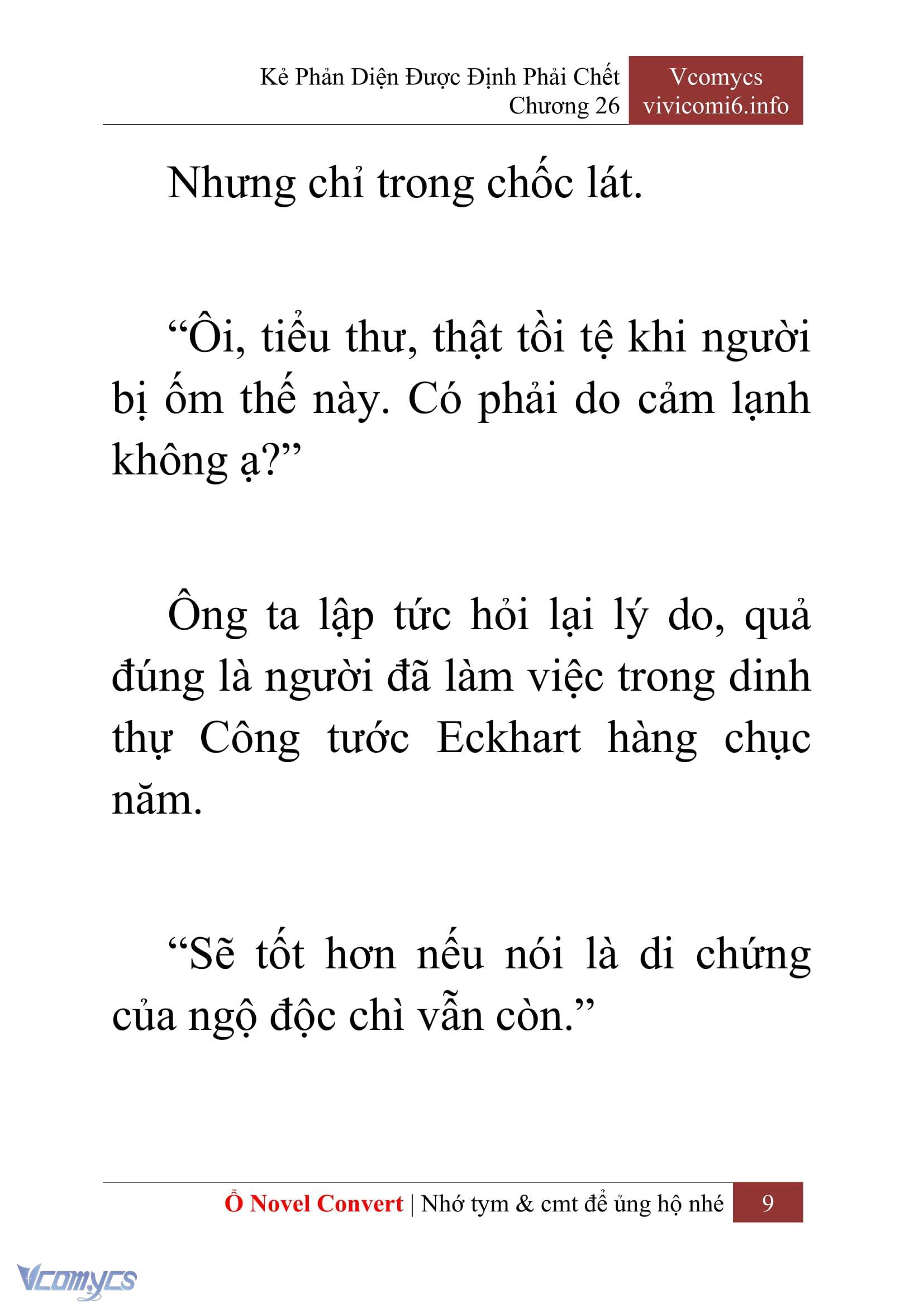 [Novel] Kẻ Phản Diện Được Định Phải Chết Chap 26 - Trang 2