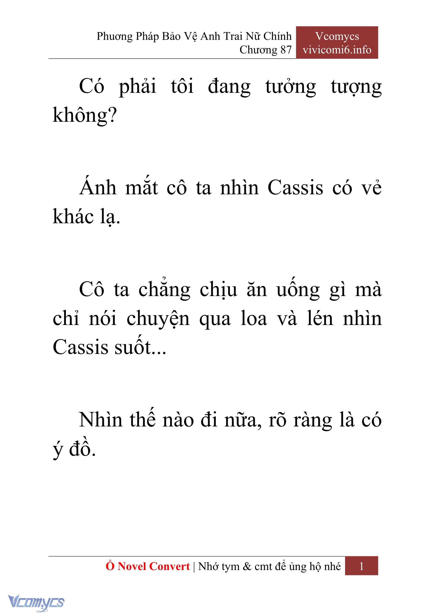 [Novel] Phương Pháp Bảo Vệ Anh Trai Nữ Chính Chap 87 - Trang 2