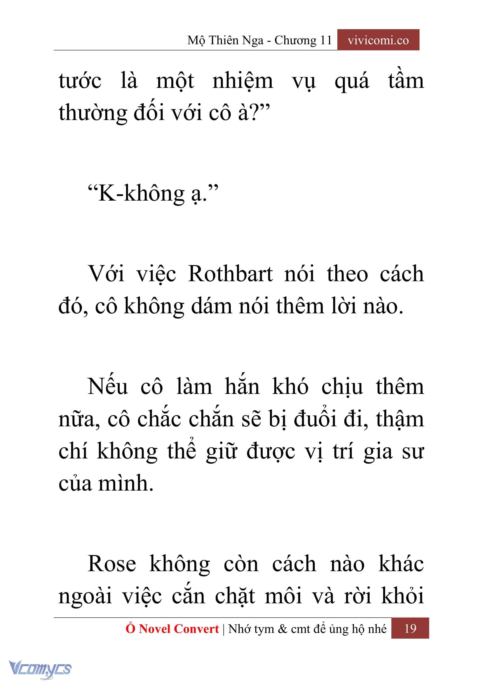 [Novel] Mộ Thiên Nga Chap 11 - Trang 2