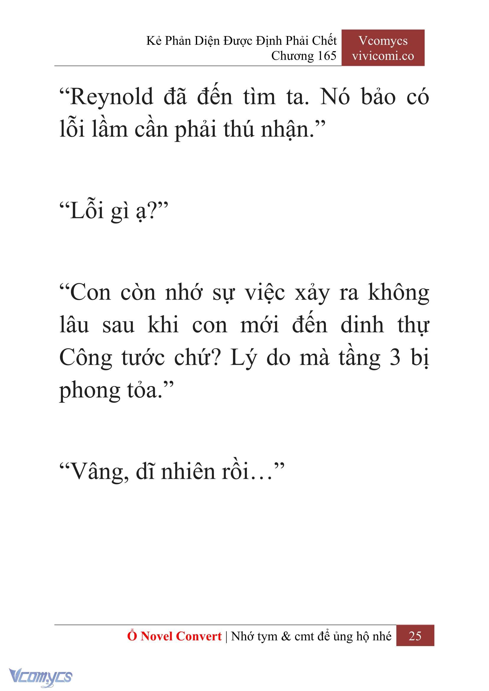 [Novel] Kẻ Phản Diện Được Định Phải Chết Chap 165 - Trang 2