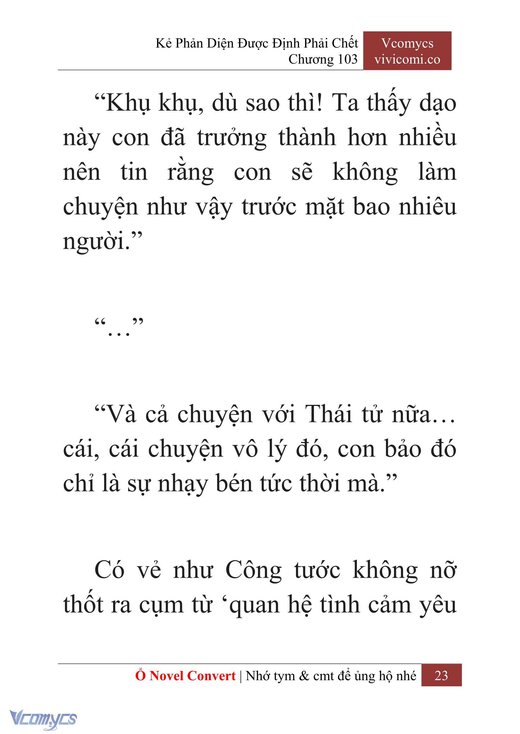 [Novel] Kẻ Phản Diện Được Định Phải Chết Chap 103 - Next Chap 104