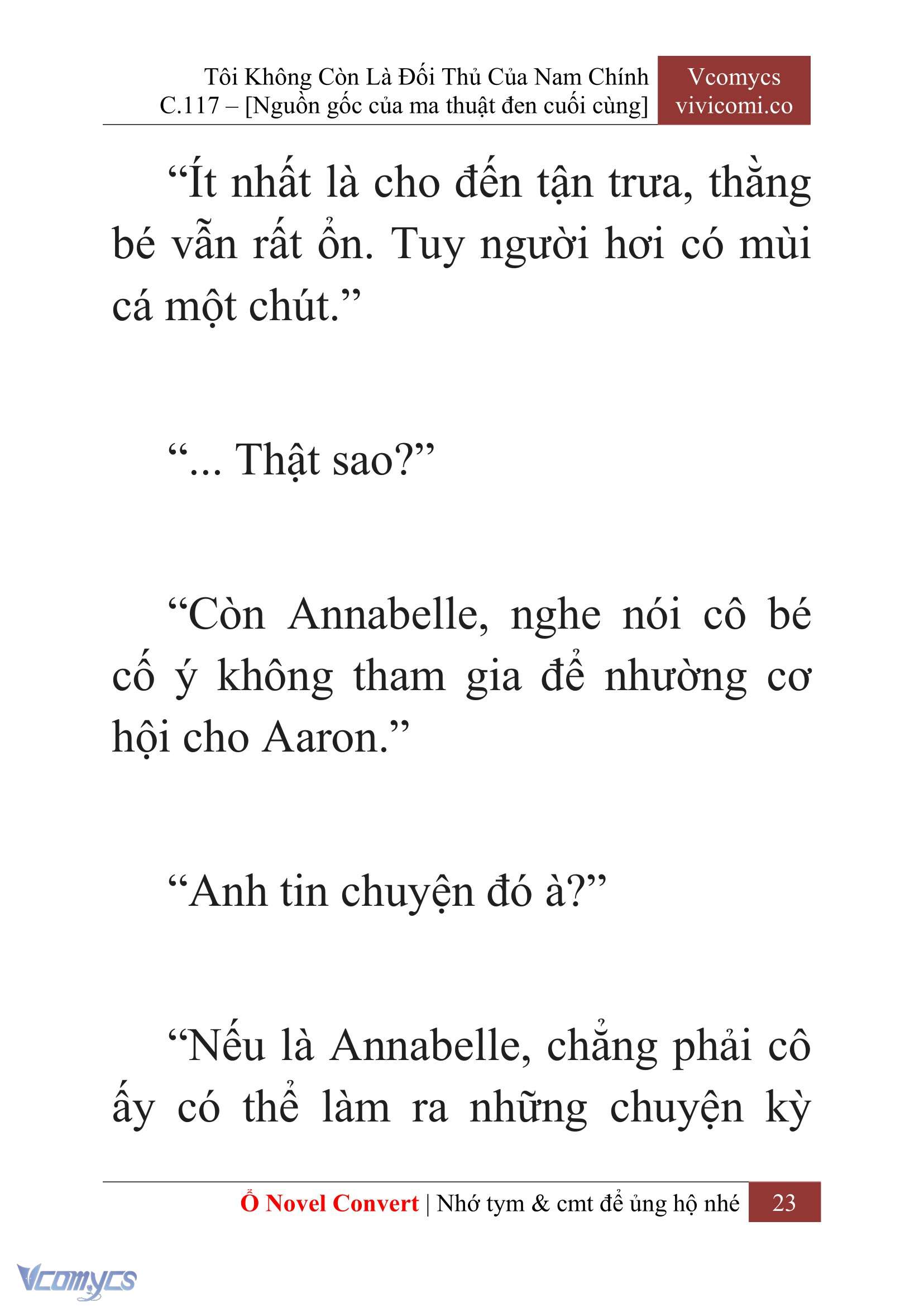 [Novel] Tôi Không Còn Là Đối Thủ Của Nam Chính Chap 117 - Trang 2