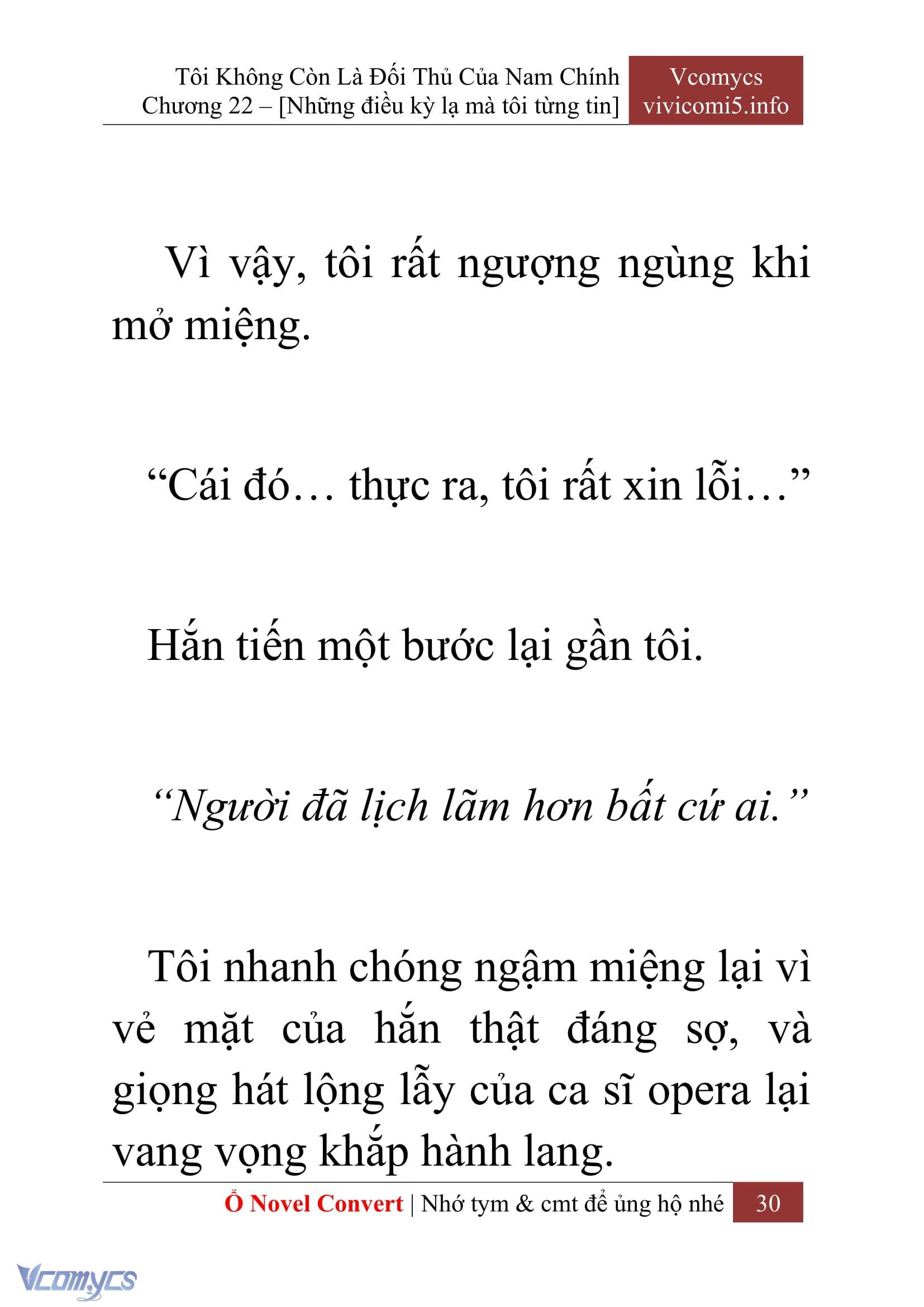 [Novel] Tôi Không Còn Là Đối Thủ Của Nam Chính Chap 22 - Trang 2
