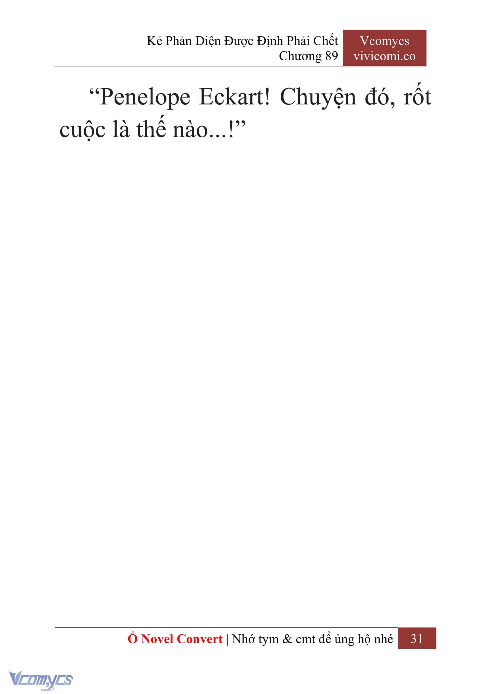 [Novel] Kẻ Phản Diện Được Định Phải Chết Chap 89 - Next Chap 90