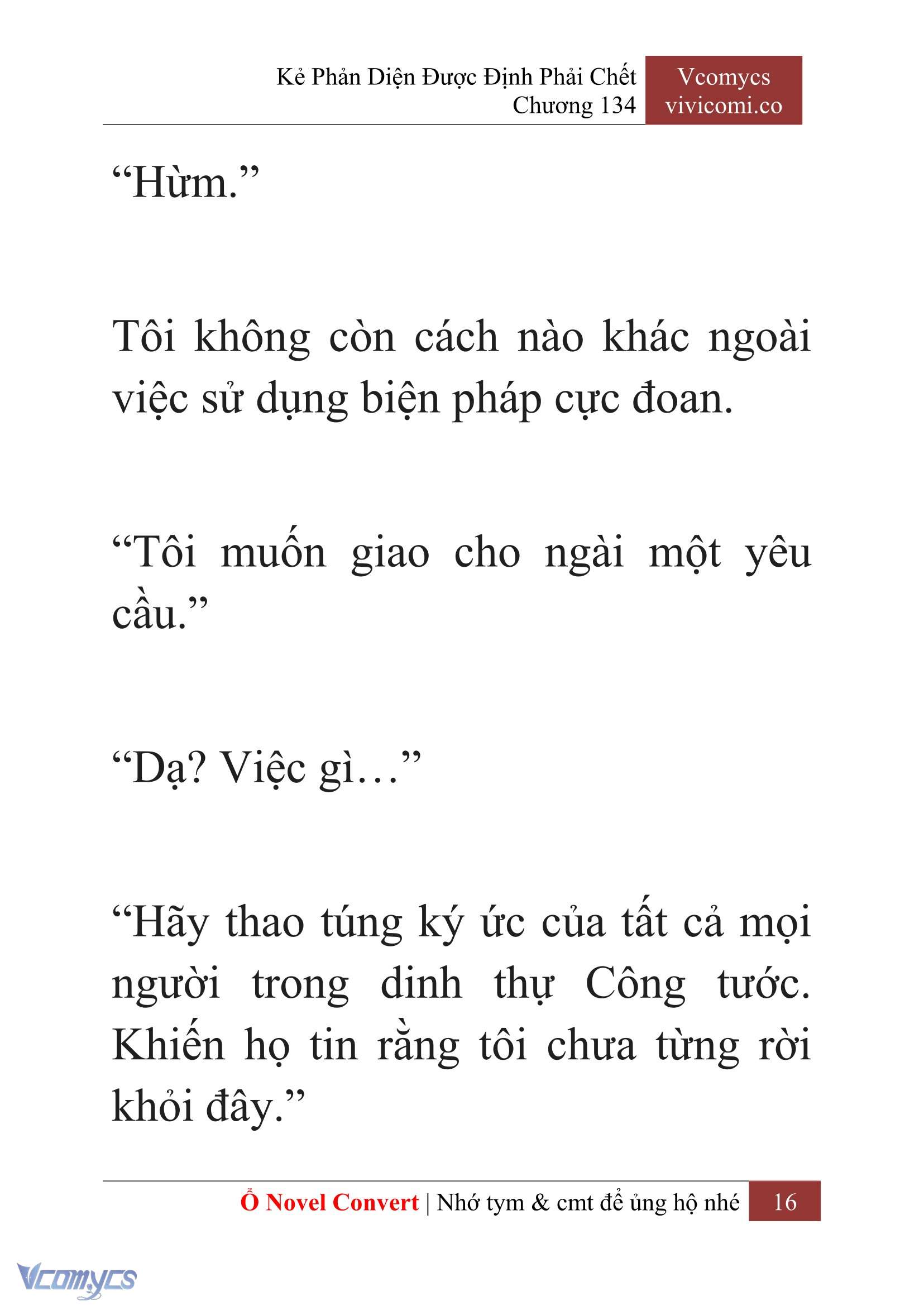 [Novel] Kẻ Phản Diện Được Định Phải Chết Chap 134 - Trang 2