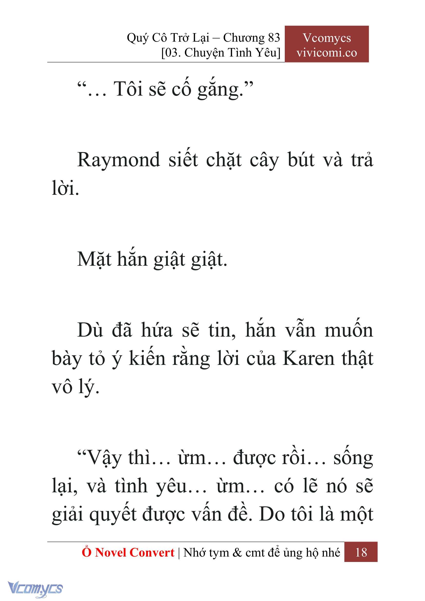 [Novel] Quý Cô Trở Lại Chap 83 - Trang 2