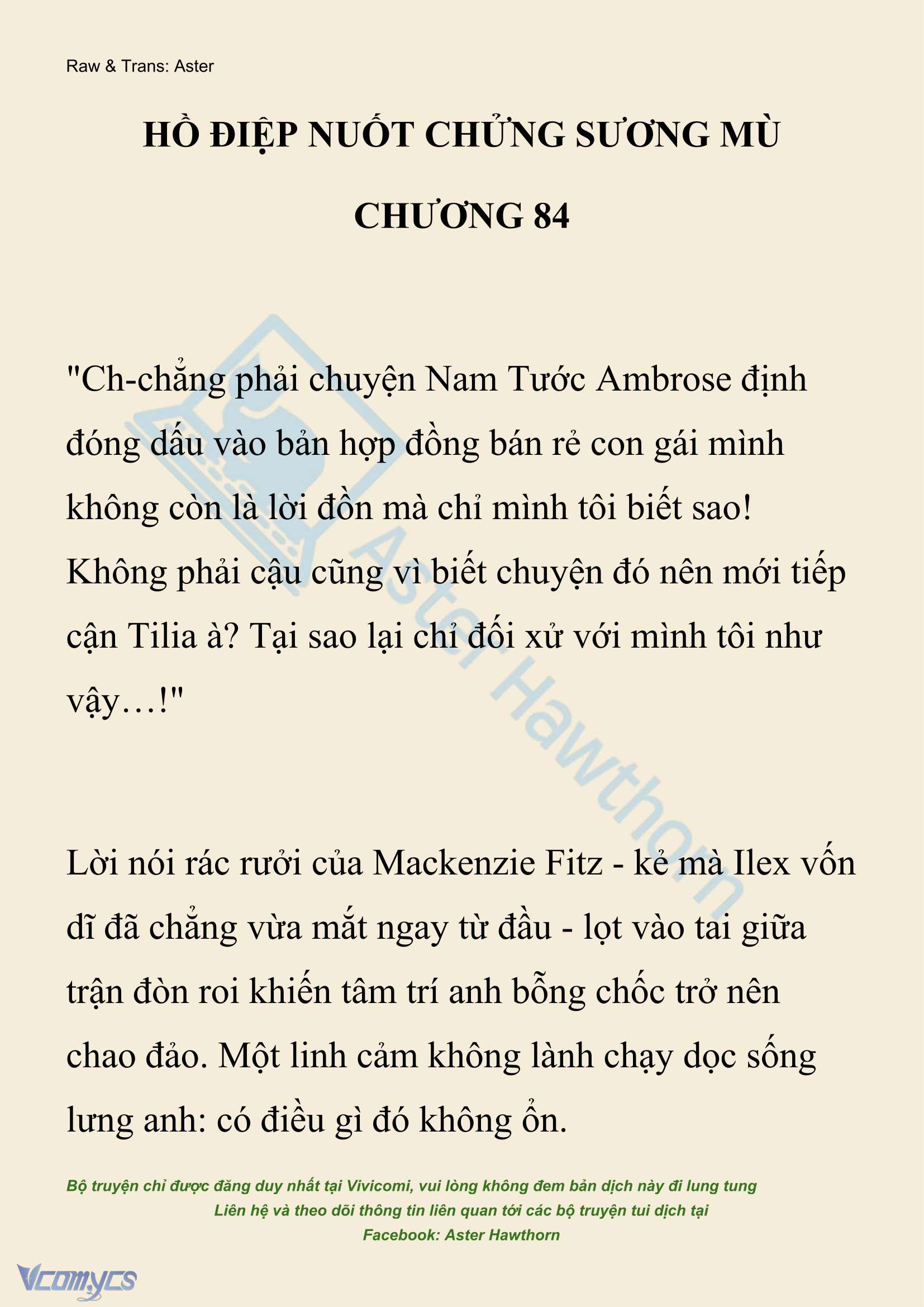 [NOVEL] Hồ Điệp Nuốt Chửng Sương Mù Chap 84 - Trang 2