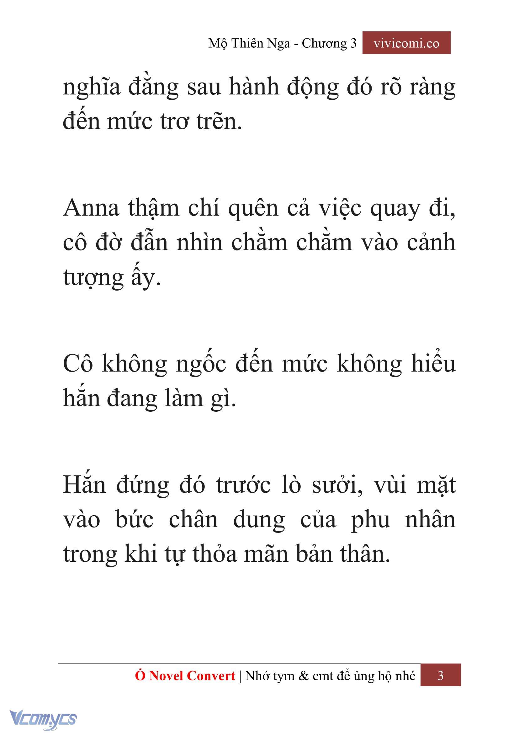 [Novel] Mộ Thiên Nga Chap 3 - Trang 2