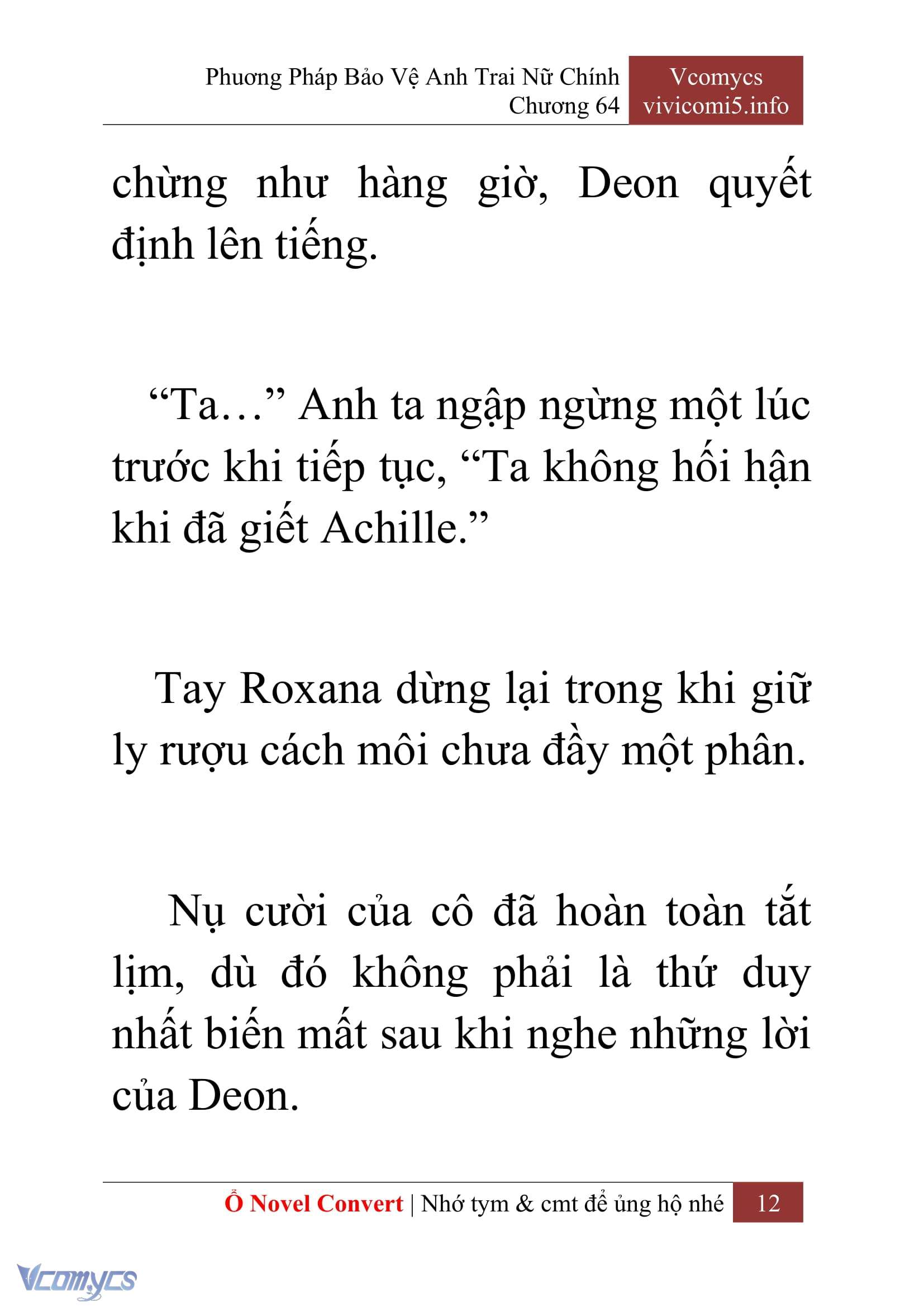 [Novel] Phương Pháp Bảo Vệ Anh Trai Nữ Chính Chap 64 - Trang 2