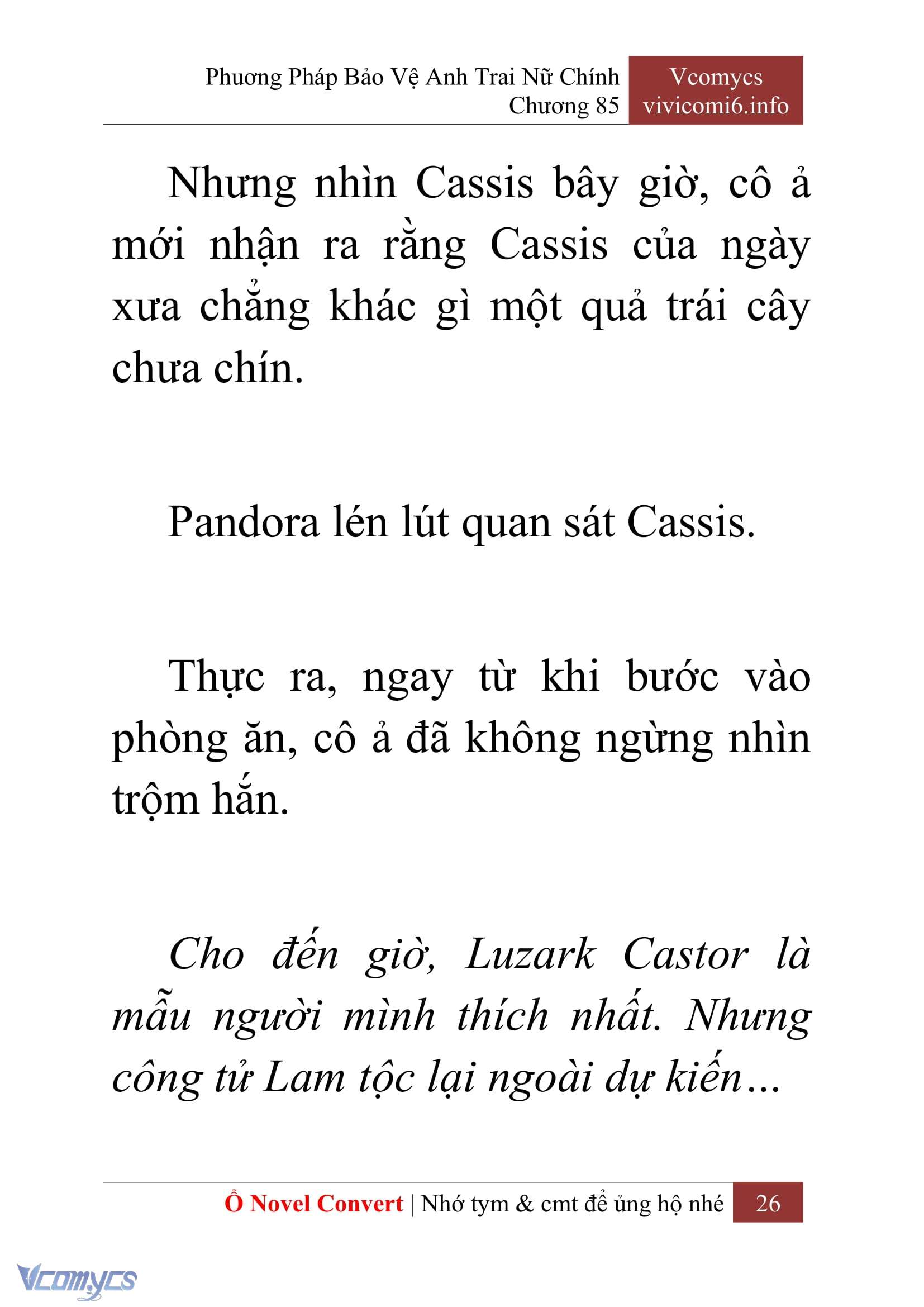 [Novel] Phương Pháp Bảo Vệ Anh Trai Nữ Chính Chap 85 - Trang 2